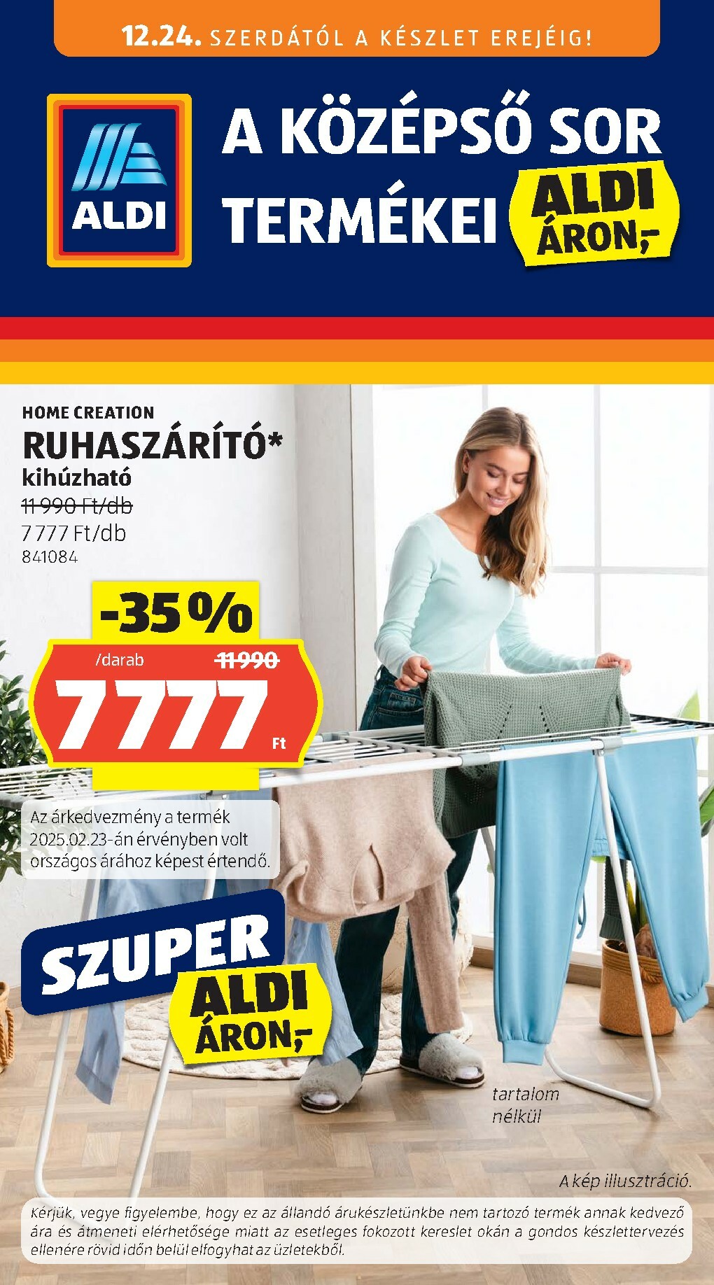 Aldi - Középső sor termékei akciós újság, érvényes 12.24. - 12.30.