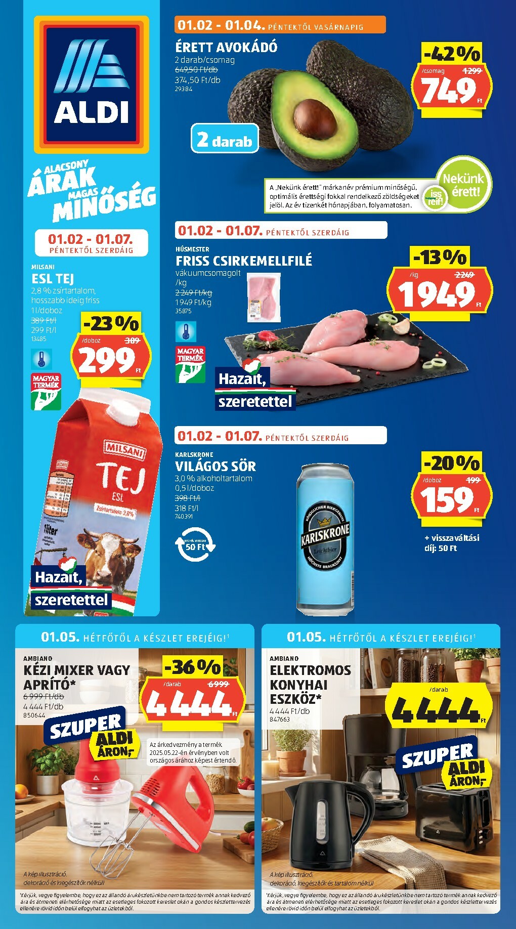 Aldi akciós újság, érvényes 01.02. - 01.07.