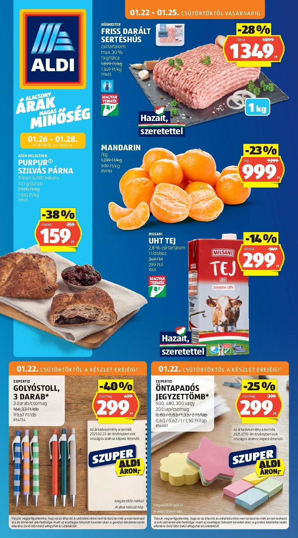 Aldi akciós újság, érvényes 01.22. - 01.28.