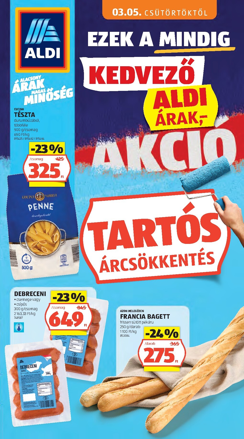 Aldi - Tartós árcsökkentés flyer akciós újság, érvényes 2026.03.05. - 2026.03.11.