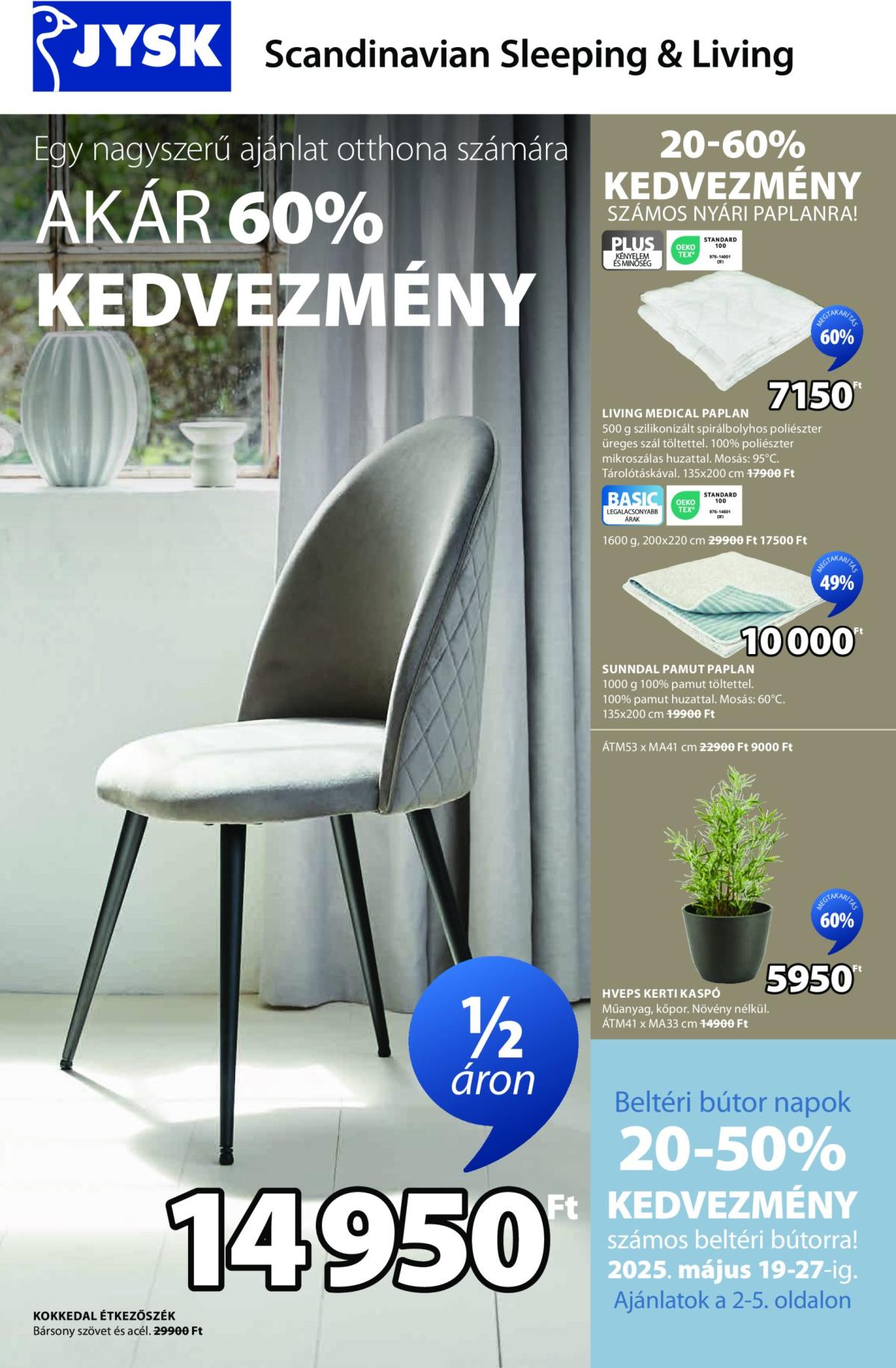 JYSK akciós újság, érvényes 05.19. - 06.22.