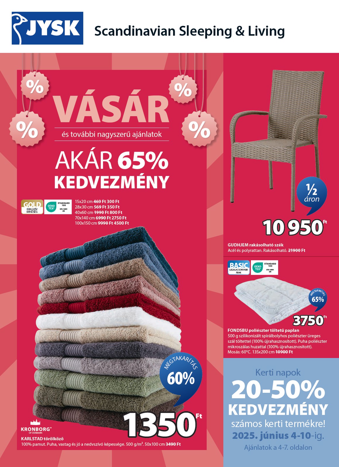 JYSK akciós újság, érvényes 06.04. - 06.22.