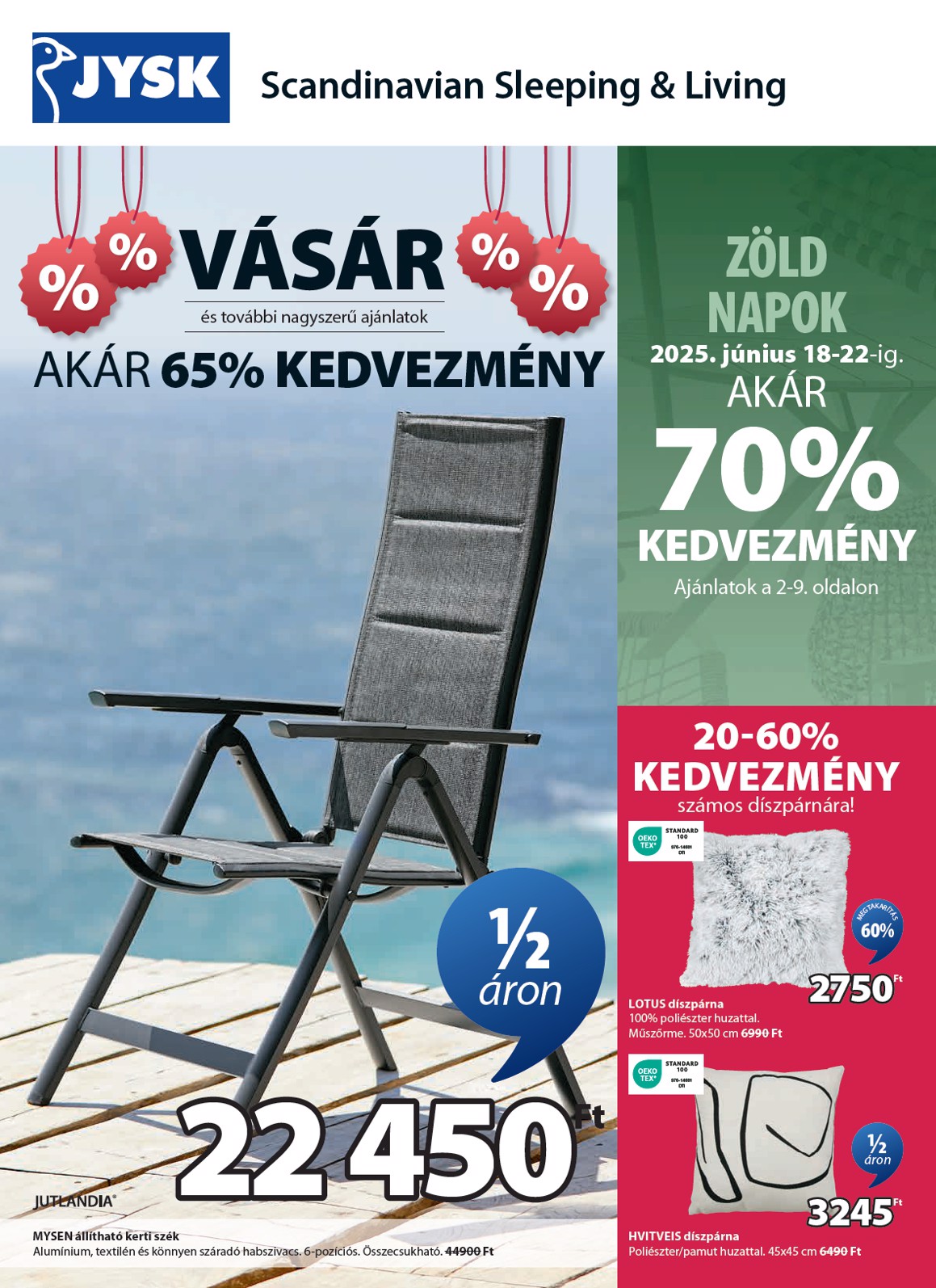 JYSK akciós újság, érvényes 06.18. - 06.22.
