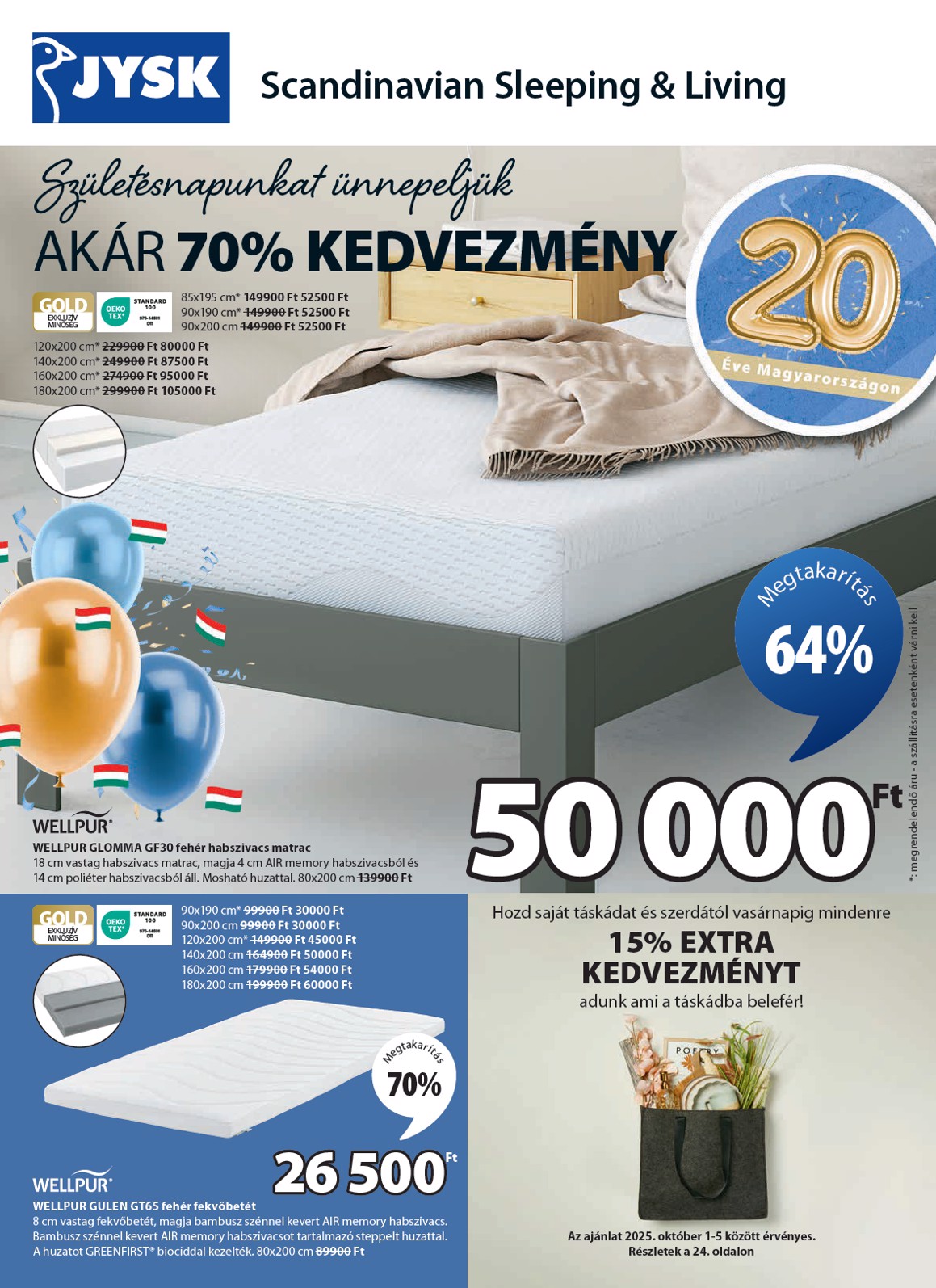 JYSK akciós újság, érvényes 10.01. - 10.14.