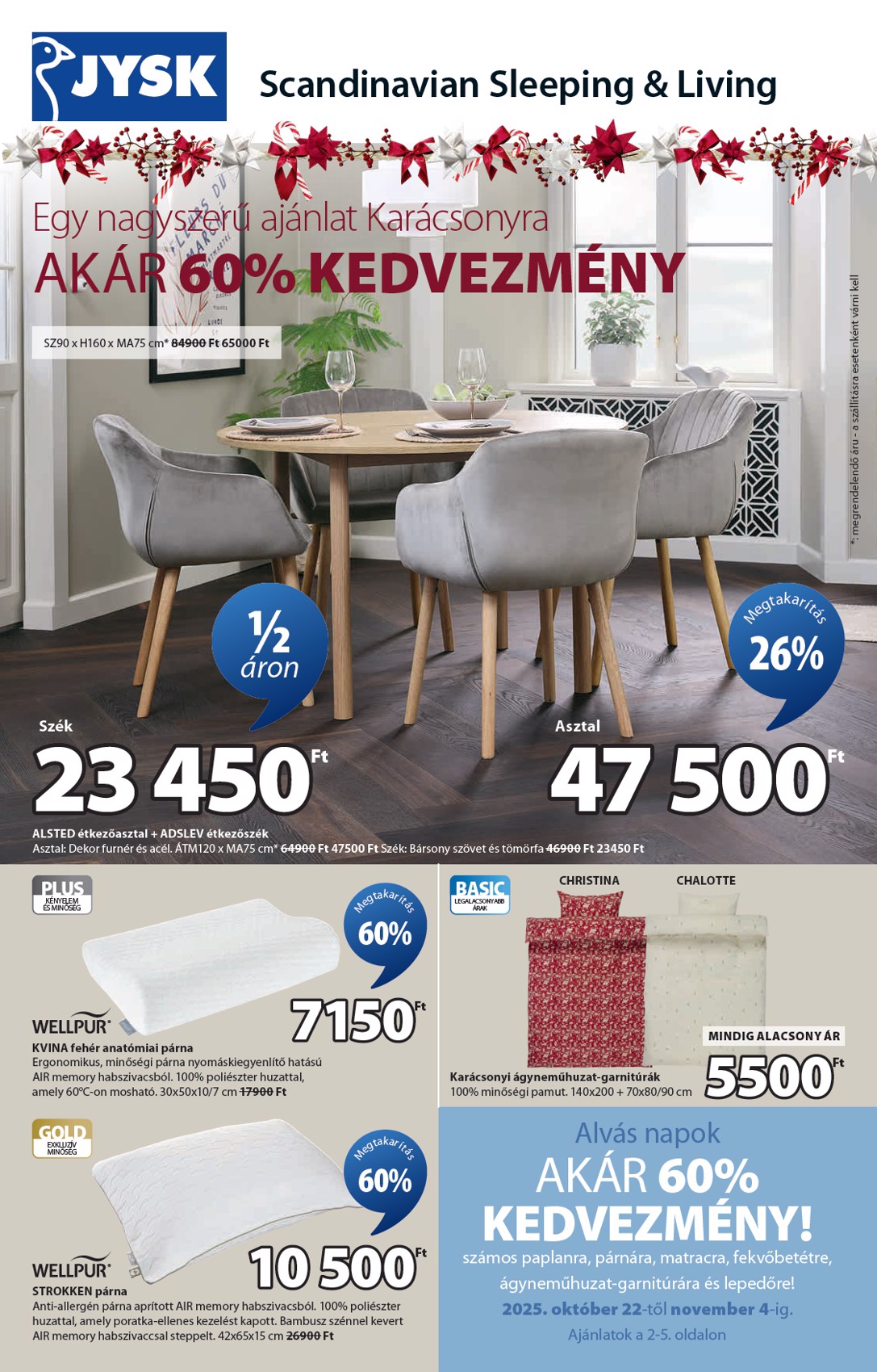 JYSK akciós újság, érvényes 10.22. - 11.30.