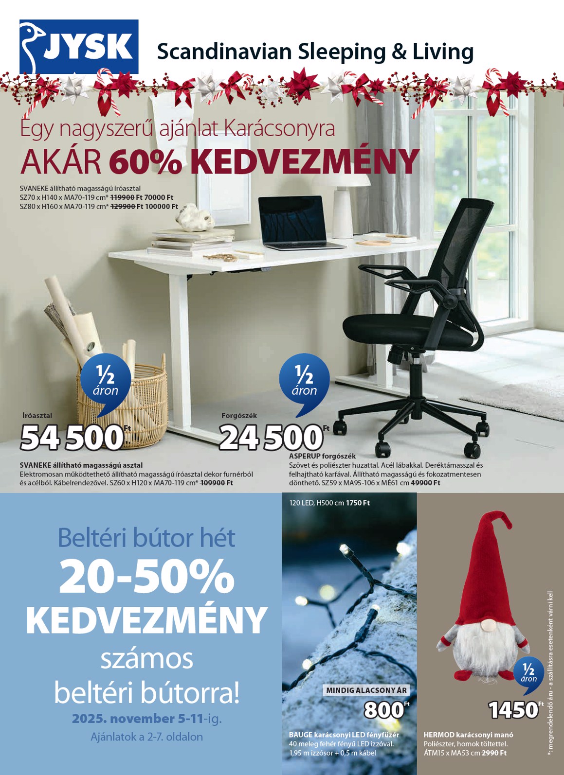 JYSK akciós újság, érvényes 11.05. - 11.30.