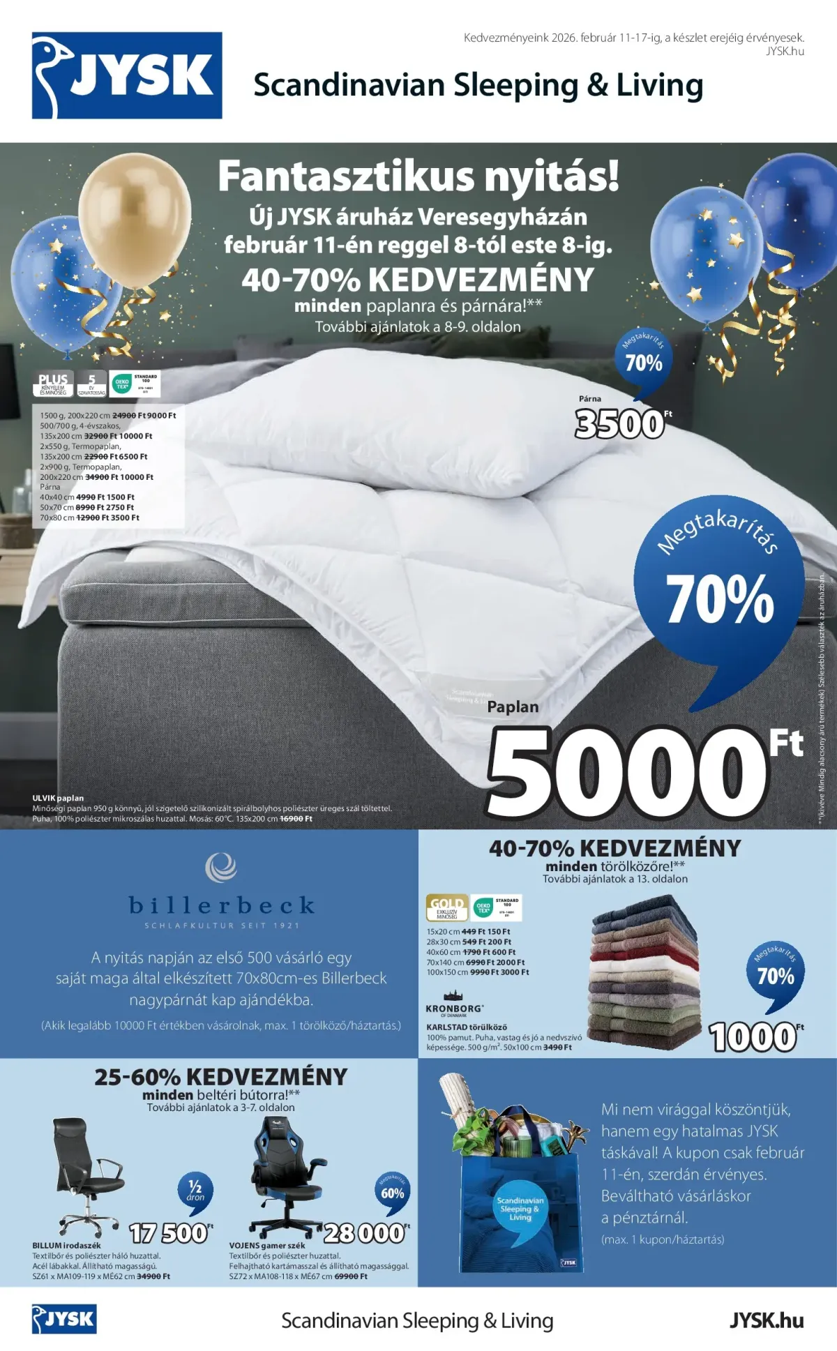 JYSK akciós újság, érvényes 2026.02.11. - 2026.02.17.