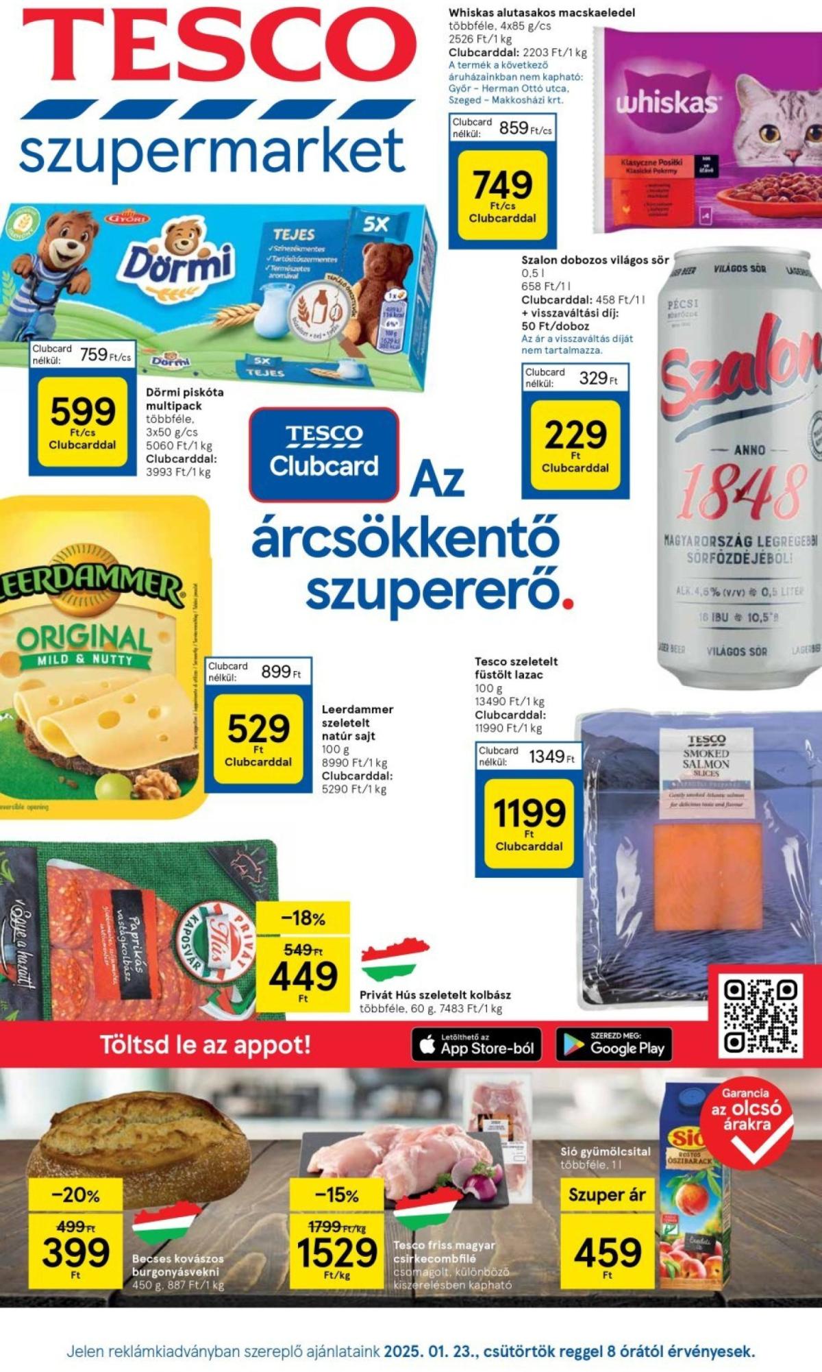 Tesco Szupermarket akciós újság, érvényes 01.23. - 01.29.