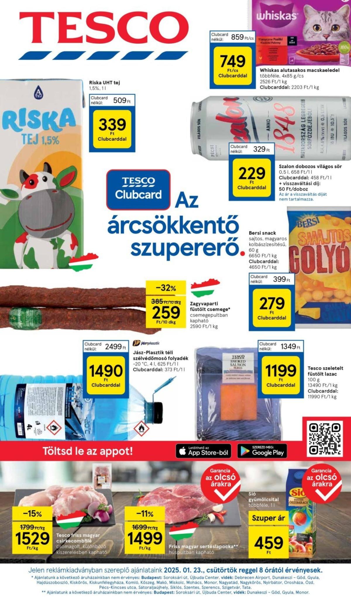 Tesco akciós újság, érvényes 01.23. - 01.29.