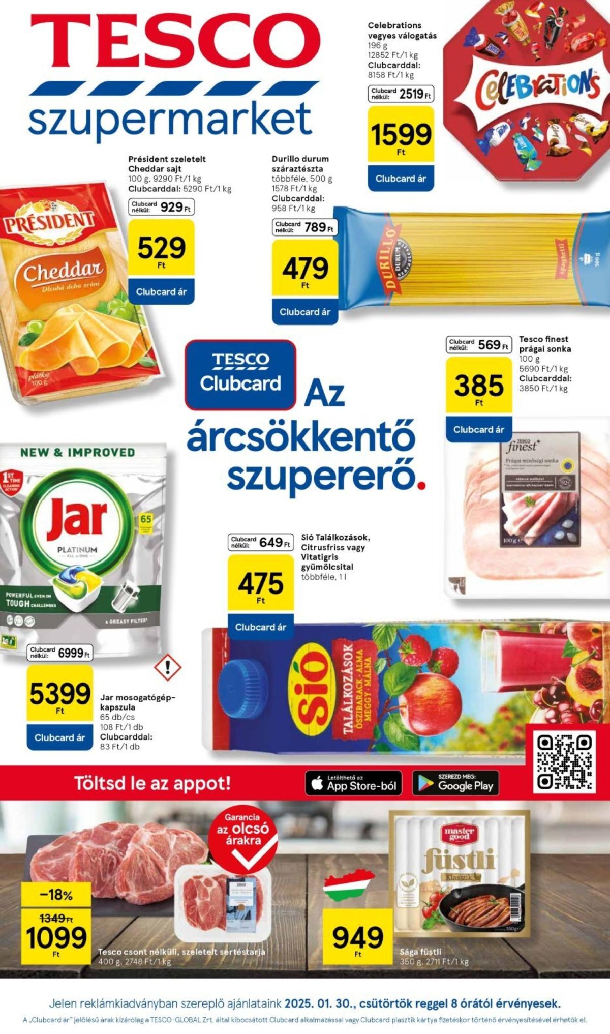 Tesco Szupermarket akciós újság, érvényes 01.30. - 02.05.