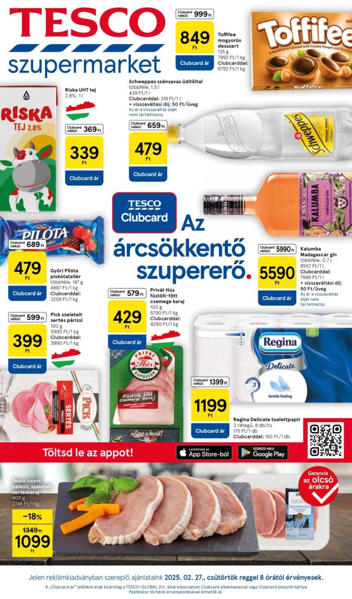 Tesco szupermarket akciós újság, érvényes 02.27. - 03.05.