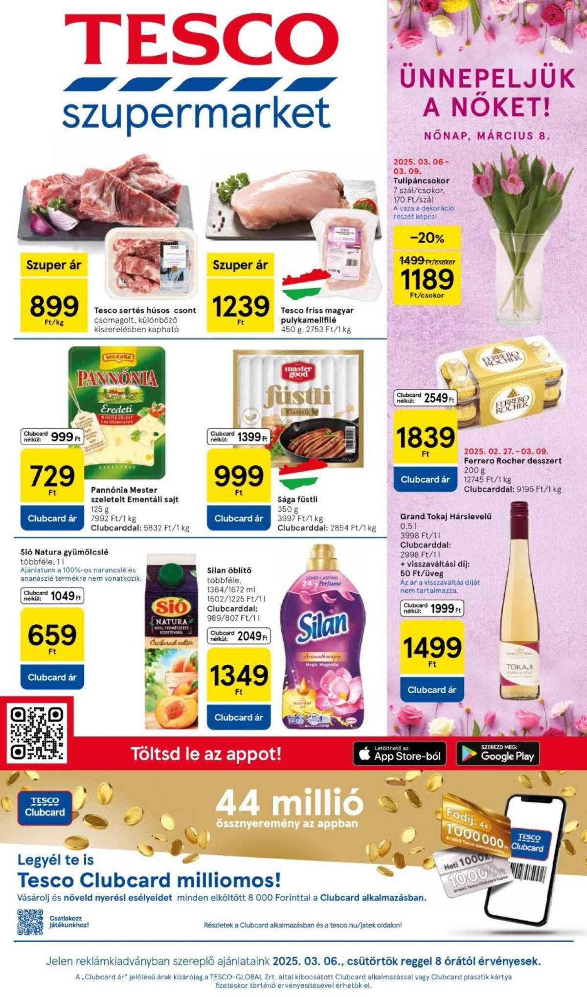 Tesco szupermarket akciós újság, érvényes 03.06. - 03.12.