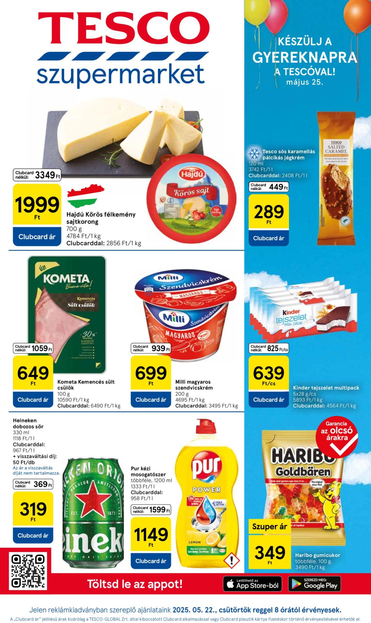 Tesco szupermarket akciós újság, érvényes 05.22. - 05.28.