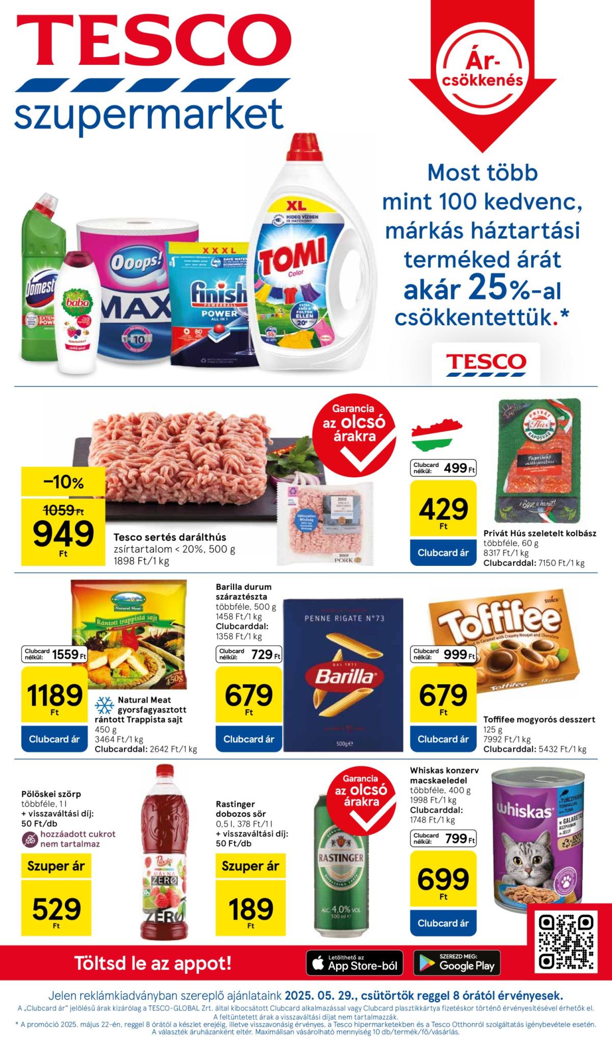 Tesco szupermarket akciós újság, érvényes 05.29. - 06.02.