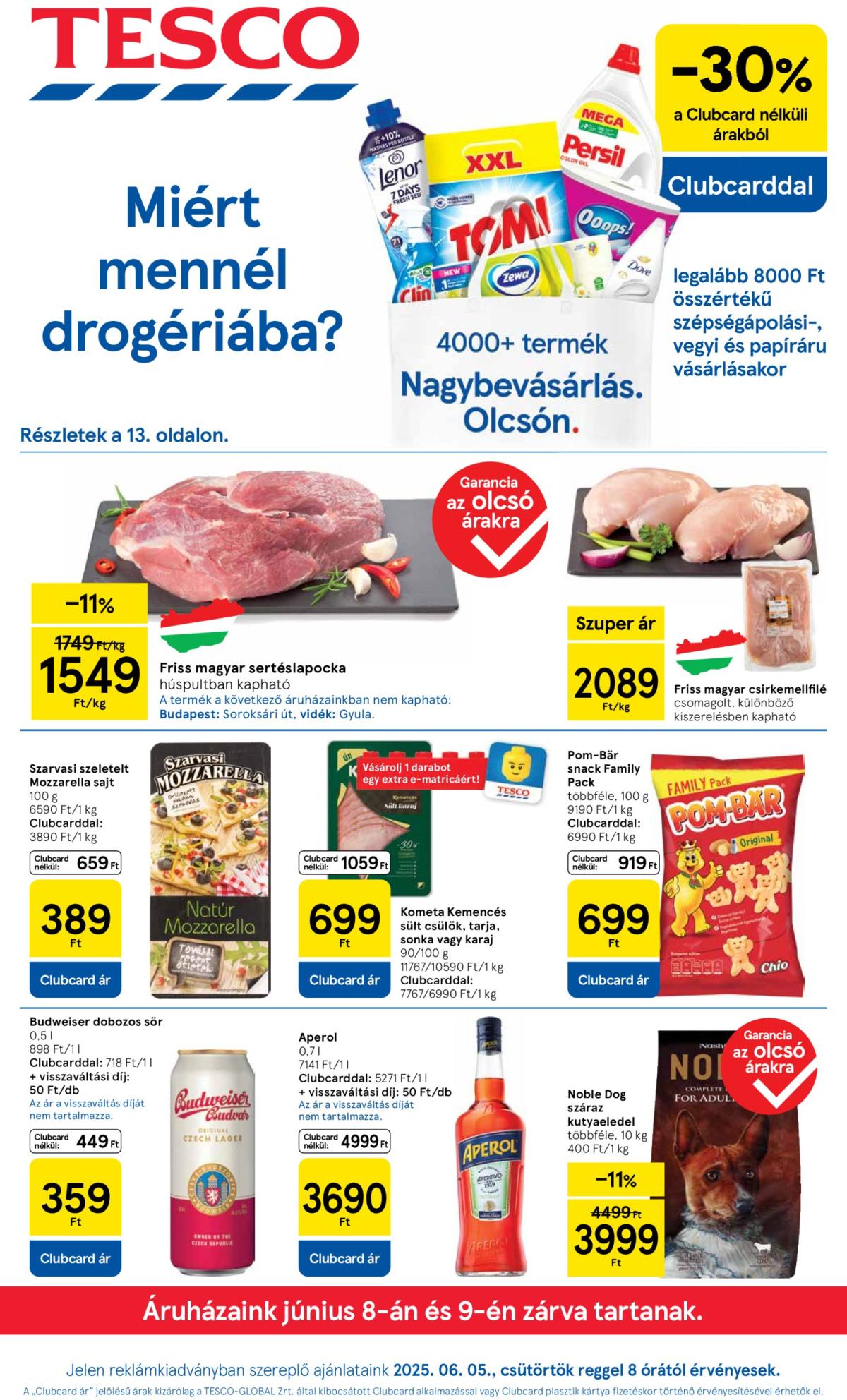 Tesco akciós újság, érvényes 06.05. - 06.11.