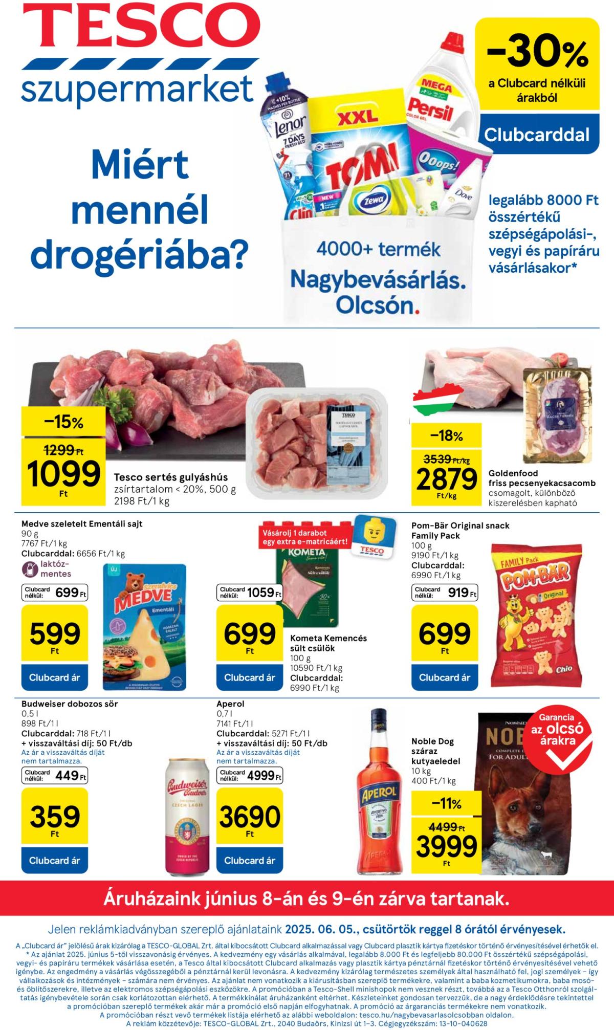 Tesco szupermarket akciós újság, érvényes 06.05. - 06.11.