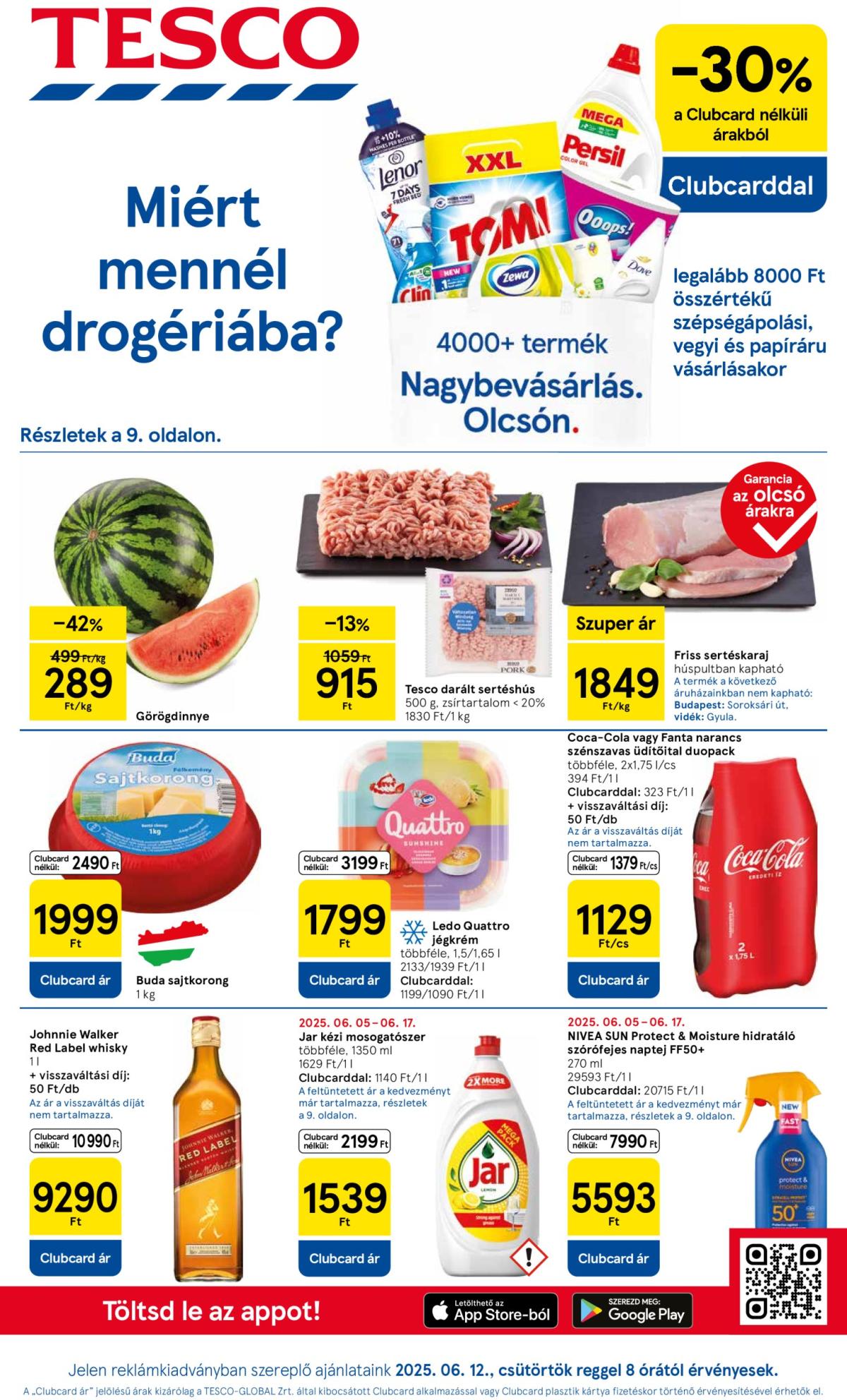 Tesco akciós újság, érvényes 06.12. - 06.18.