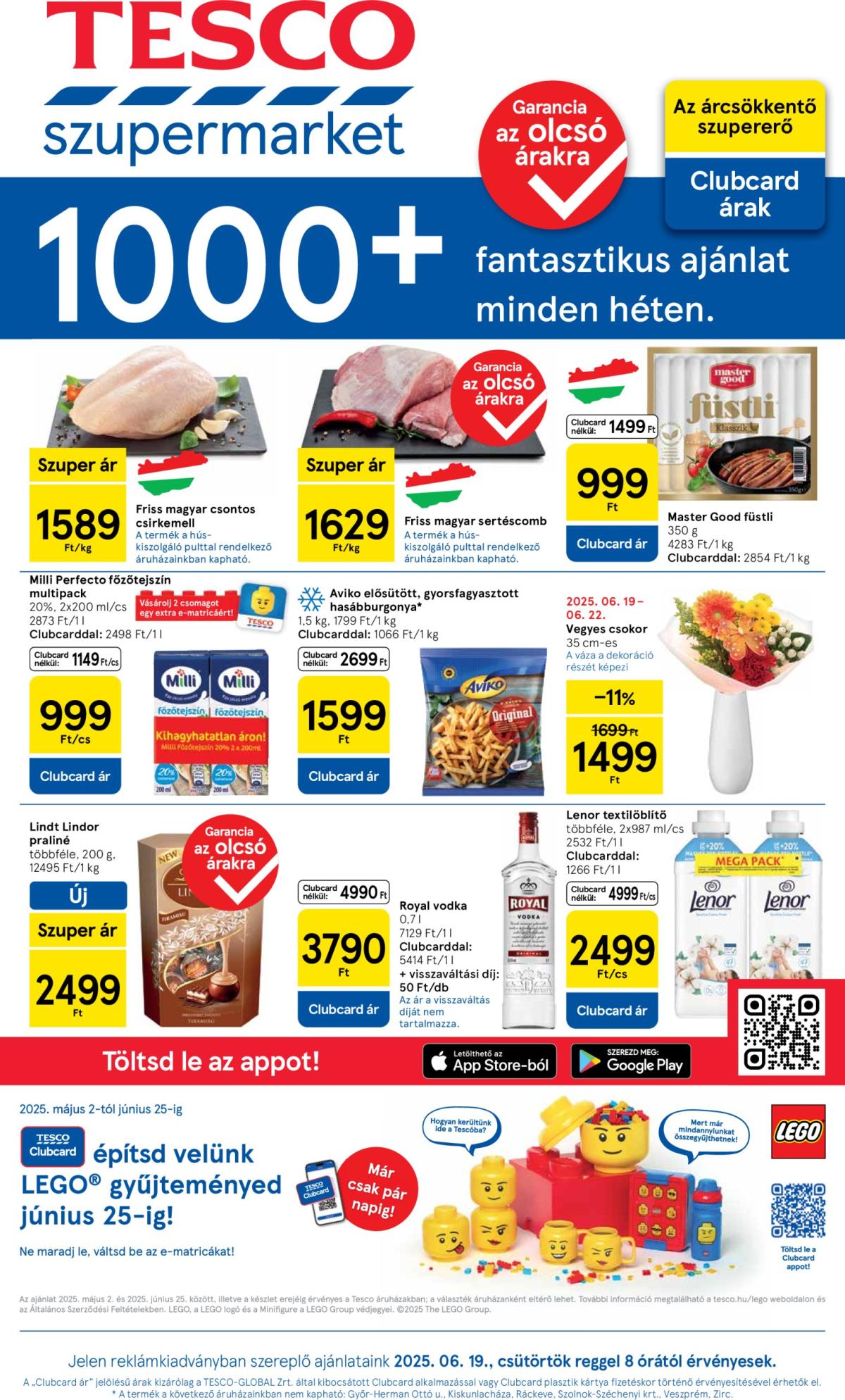 Tesco szupermarket akciós újság, érvényes 06.19. - 06.25.