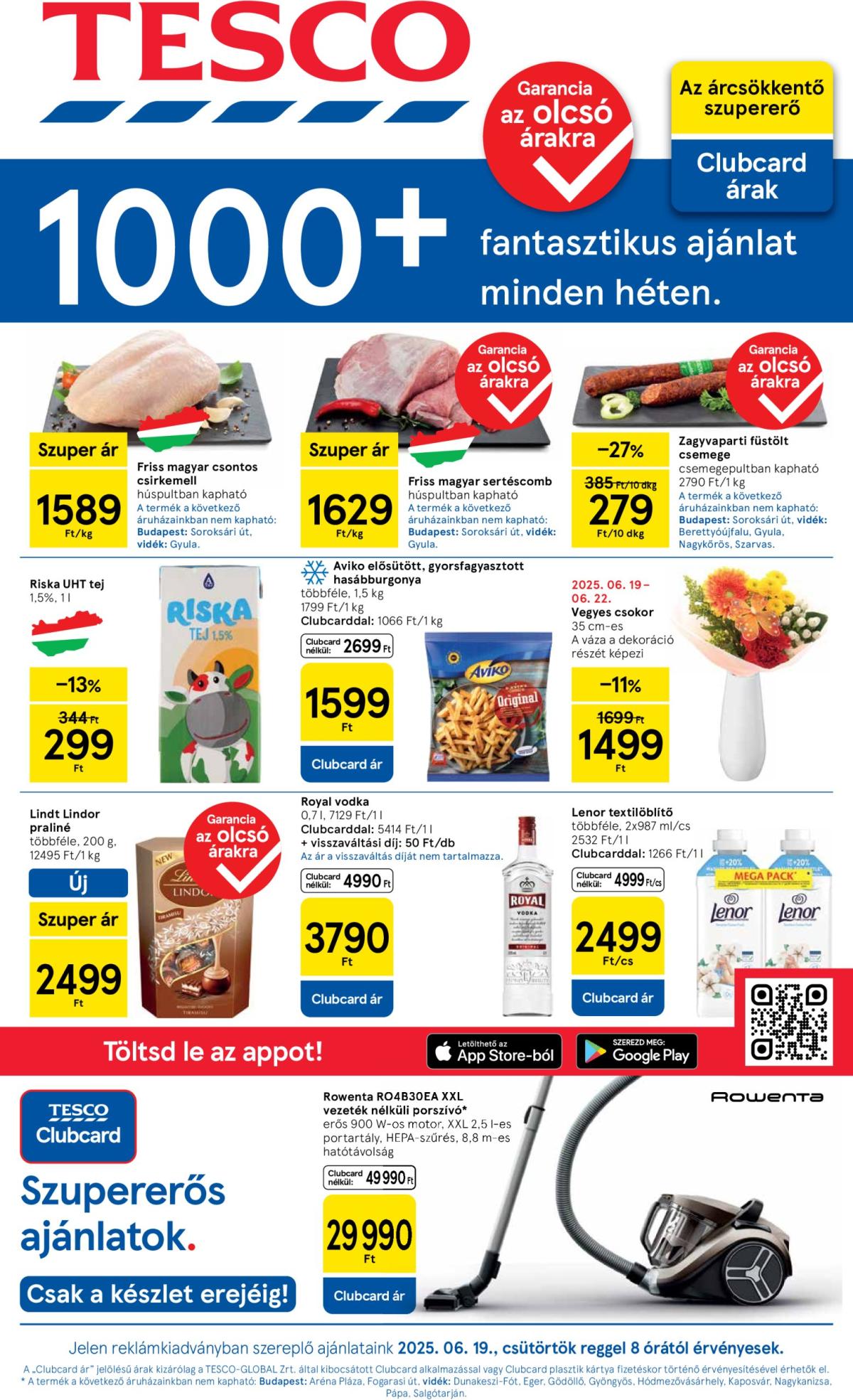 Tesco akciós újság, érvényes 06.19. - 06.25.
