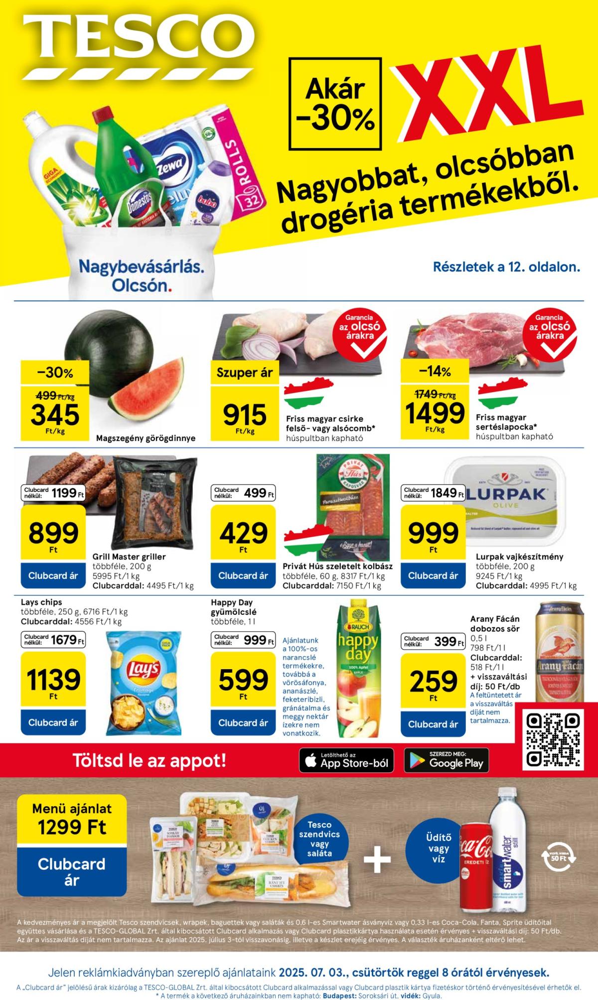 Tesco akciós újság, érvényes 07.03. - 07.09.