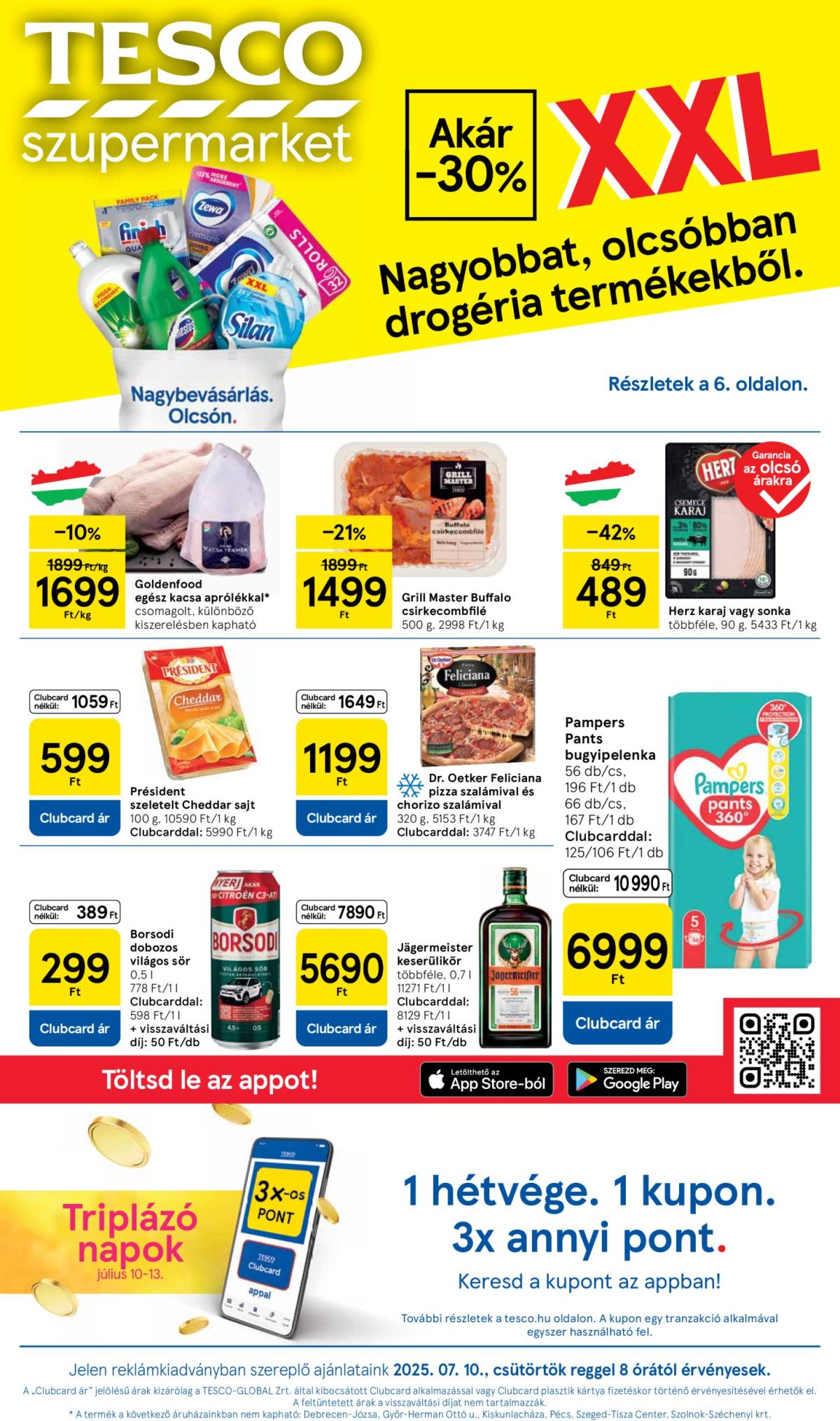 Tesco szupermarket akciós újság, érvényes 07.10. - 07.16.