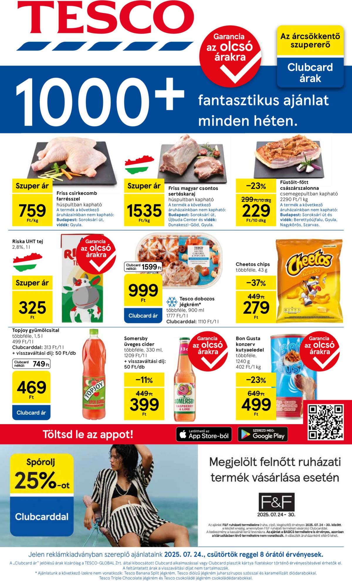 Tesco akciós újság, érvényes 07.24. - 07.30.