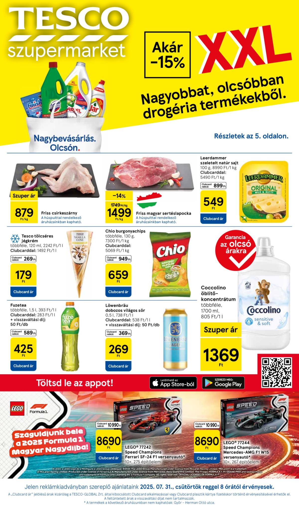 Tesco szupermarket akciós újság, érvényes 07.31. - 08.06.