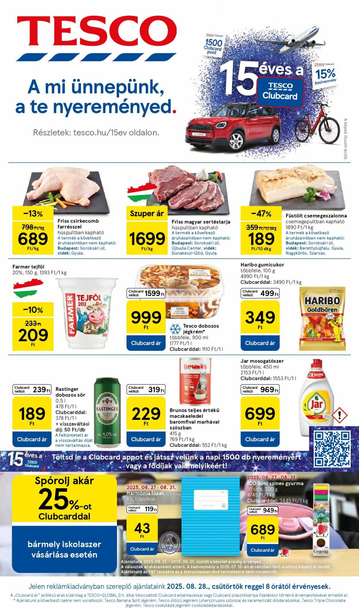 Tesco akciós újság, érvényes 08.28. - 09.03.