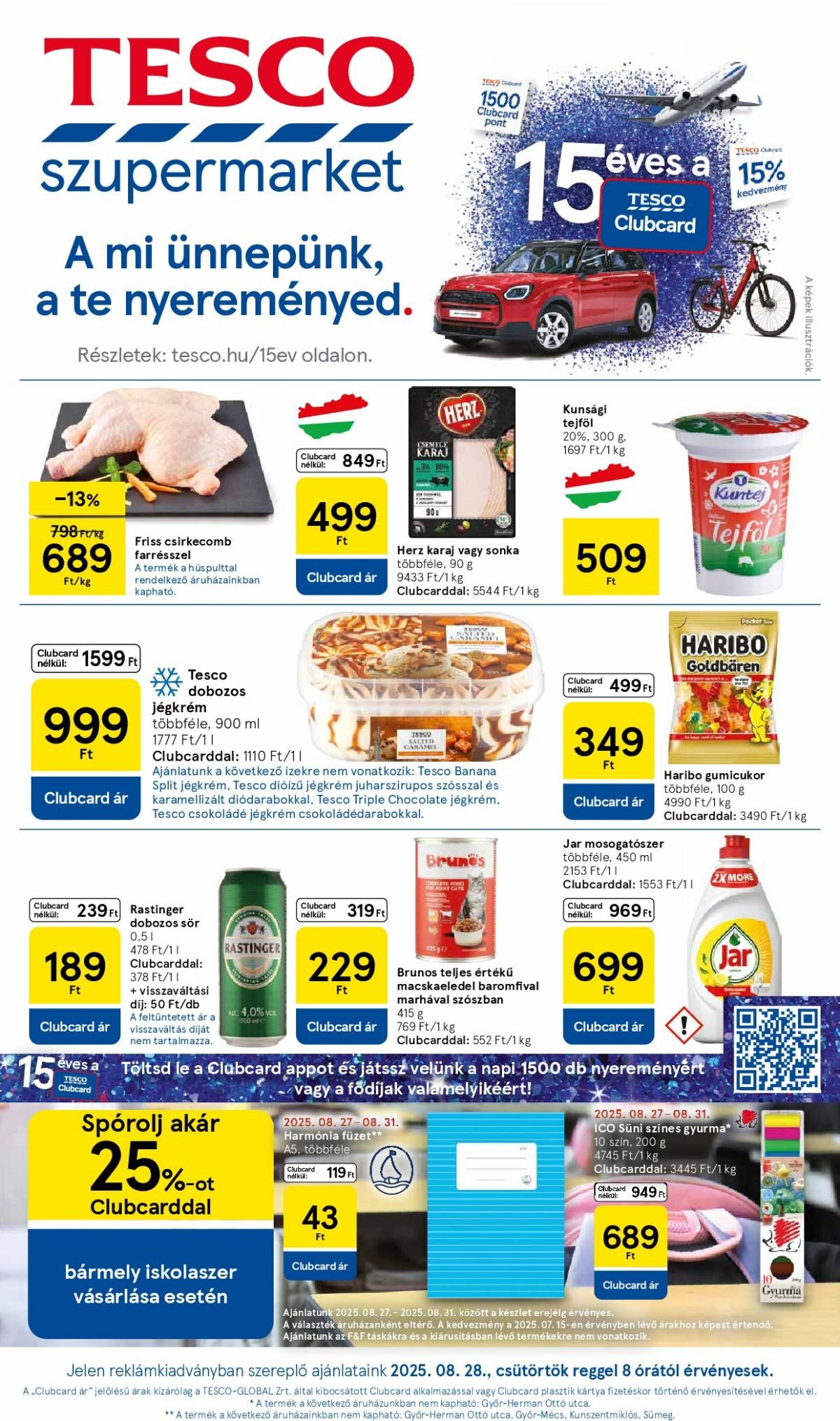 Tesco szupermarket akciós újság, érvényes 08.28. - 09.03.