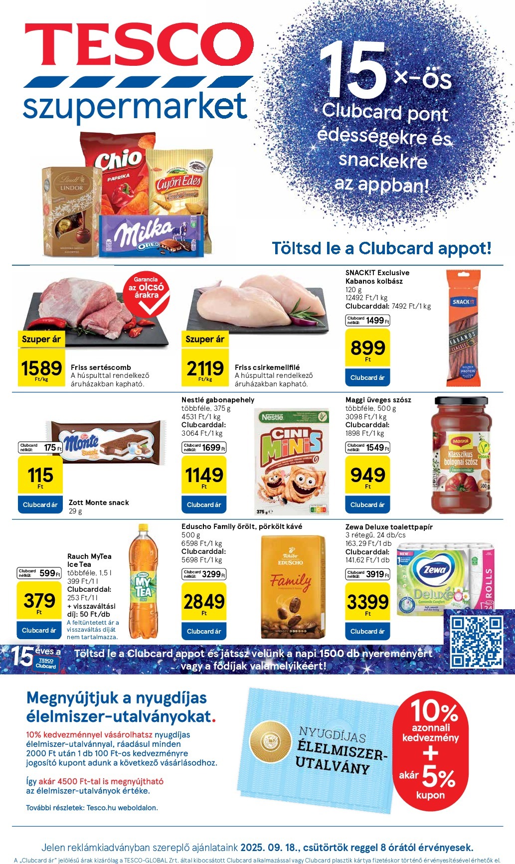 Tesco szupermarket akciós újság, érvényes 09.18. - 09.24.