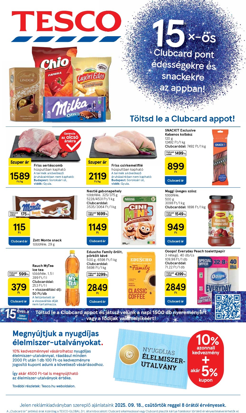 Tesco akciós újság, érvényes 09.18. - 09.24.