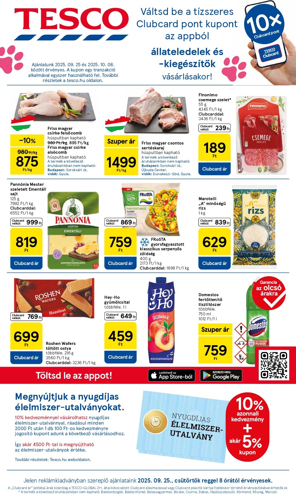 Tesco akciós újság, érvényes 09.25. - 10.08.