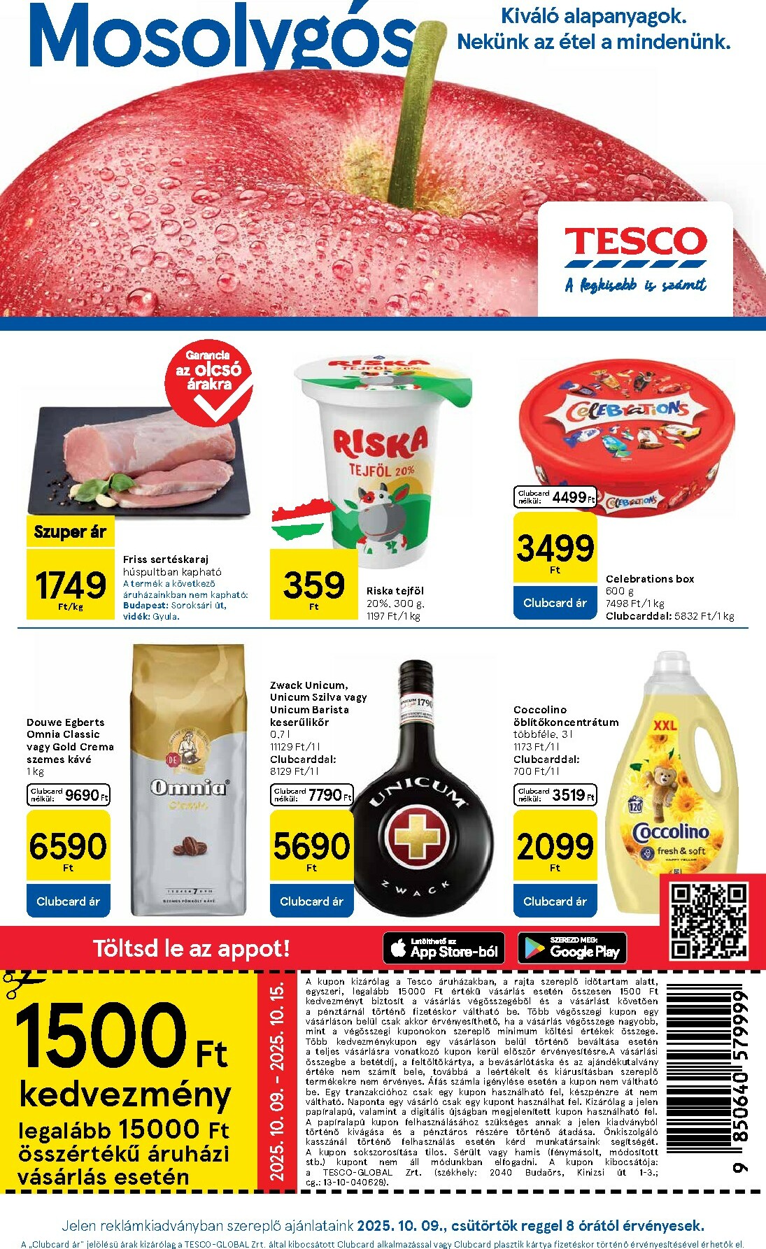 Tesco akciós újság, érvényes 10.09. - 10.15.
