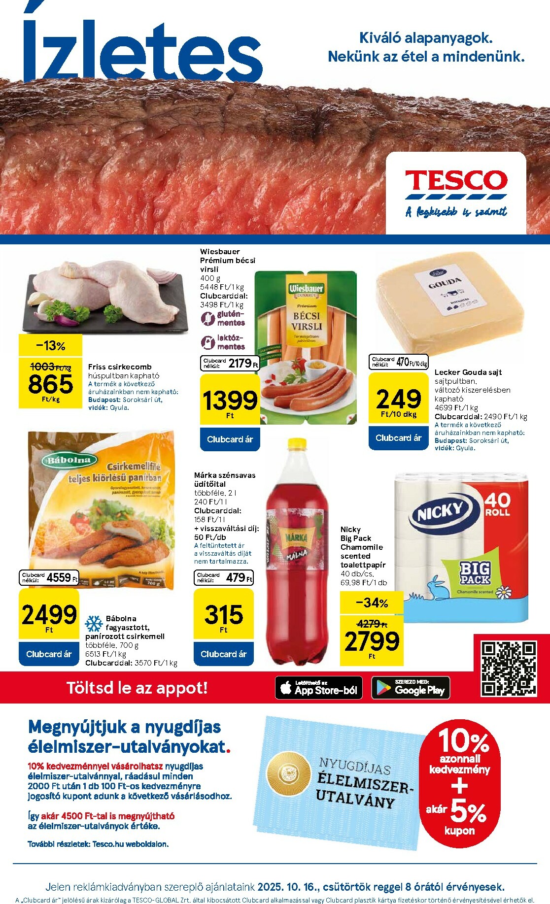 Tesco akciós újság, érvényes 10.16. - 10.22.