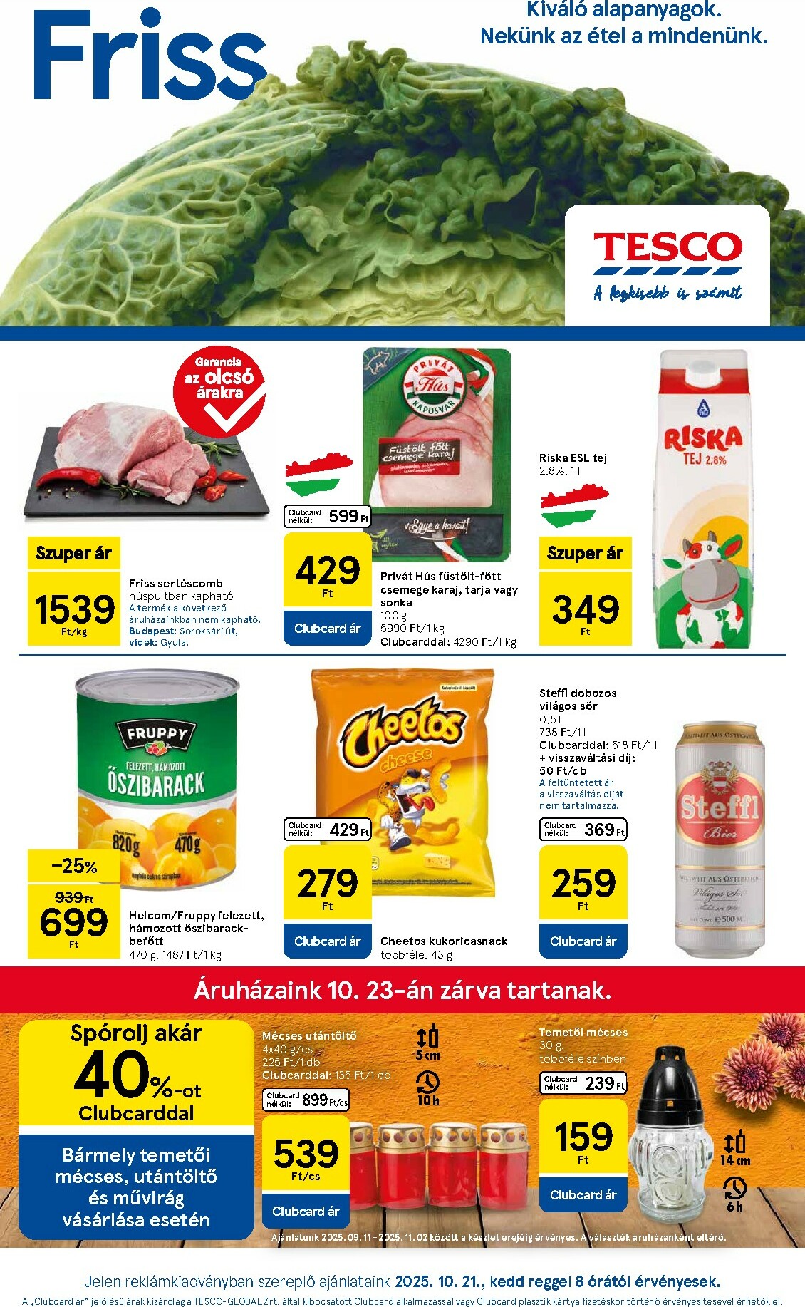 Tesco akciós újság, érvényes 10.23. - 10.29.