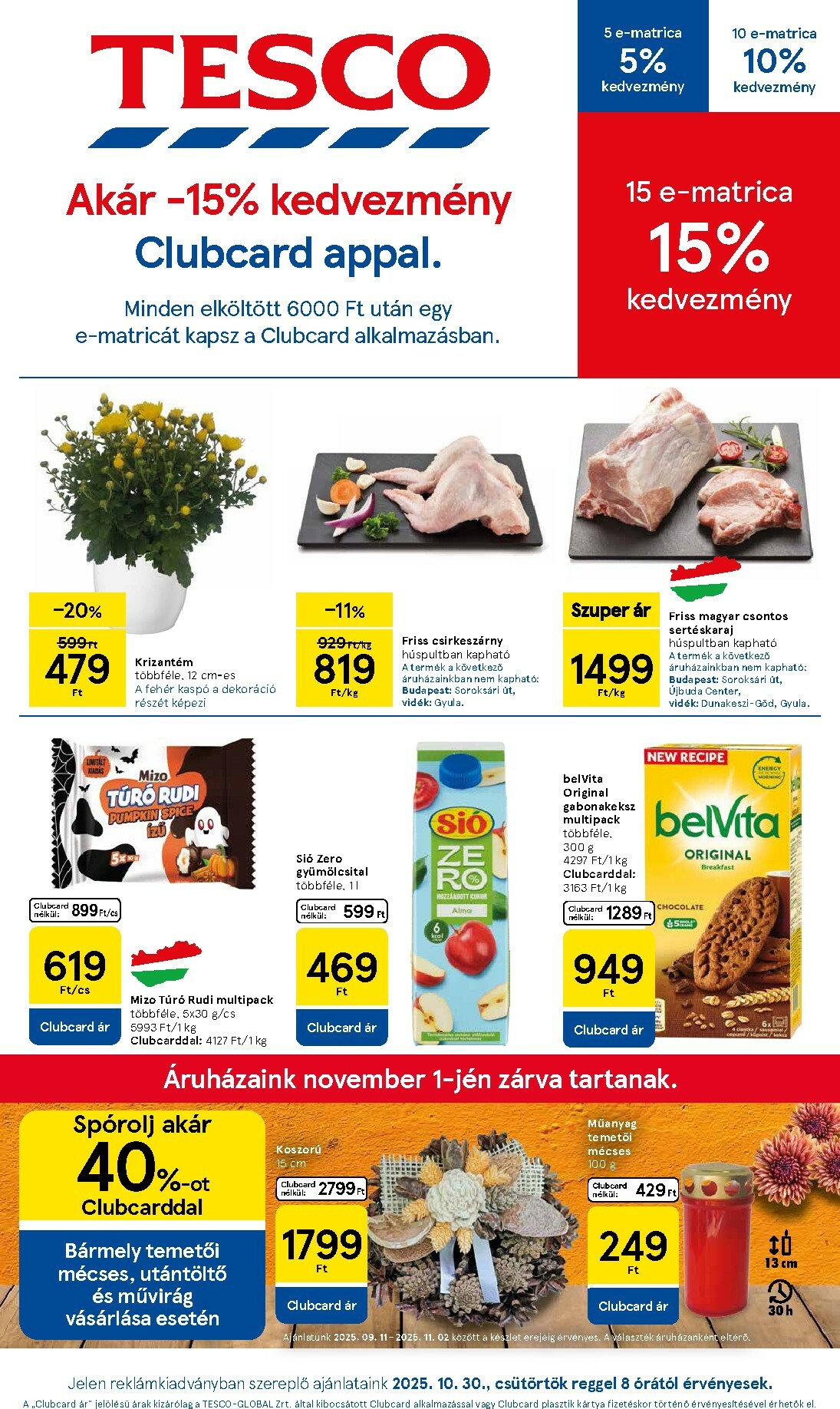 Tesco akciós újság, érvényes 10.30. - 11.05.