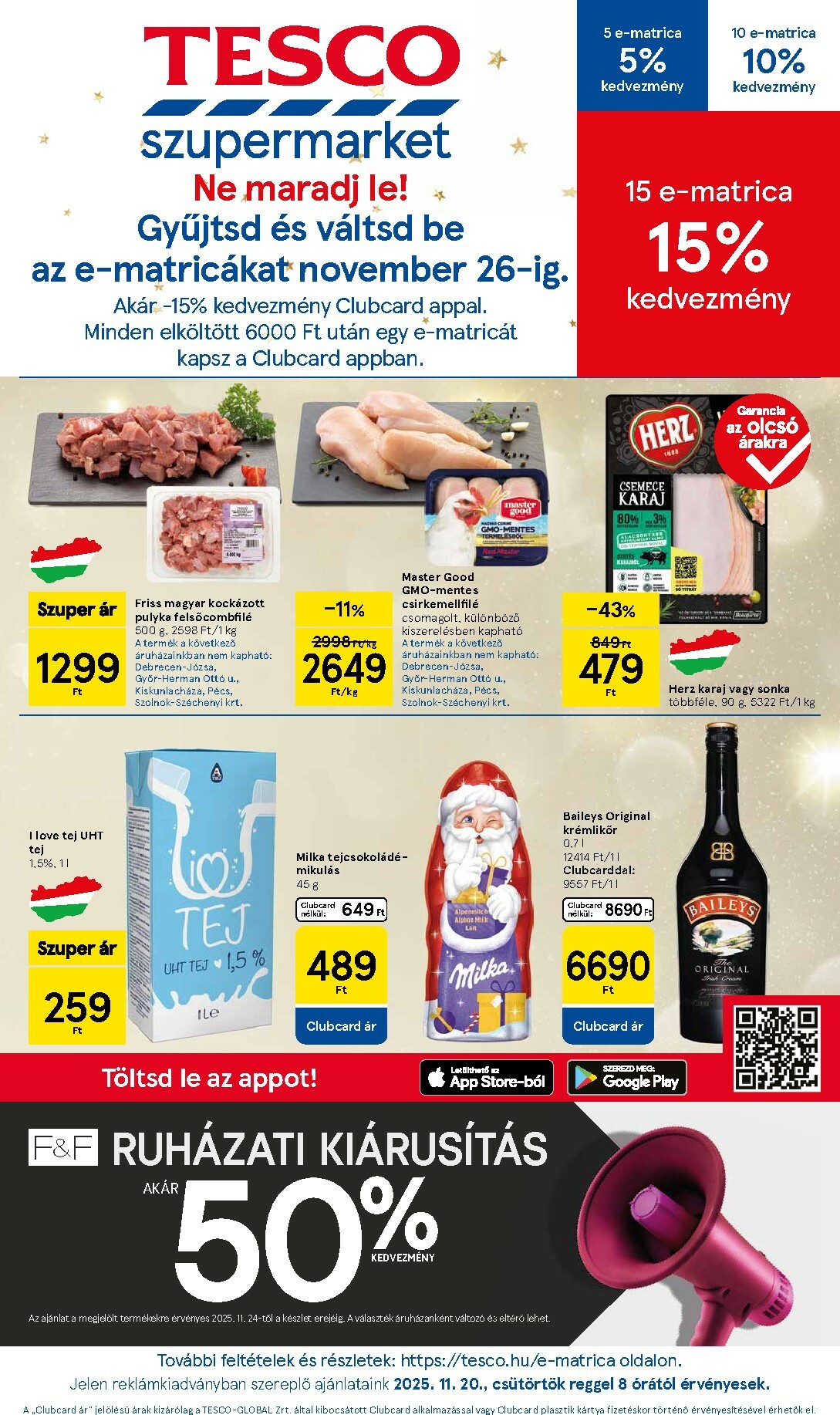 Tesco szupermarket akciós újság, érvényes 11.20. - 11.26.