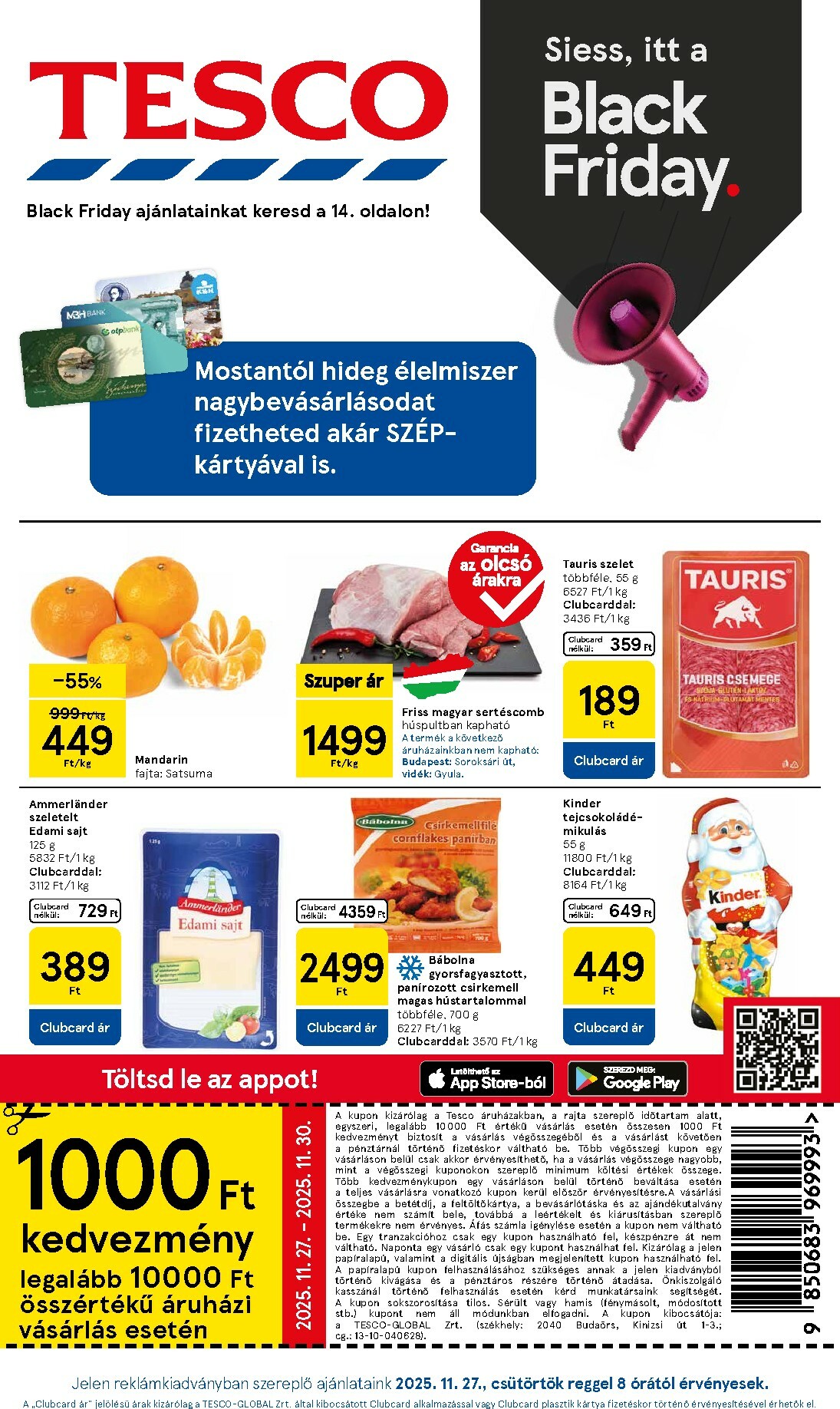 Tesco akciós újság, érvényes 11.27. - 12.03.