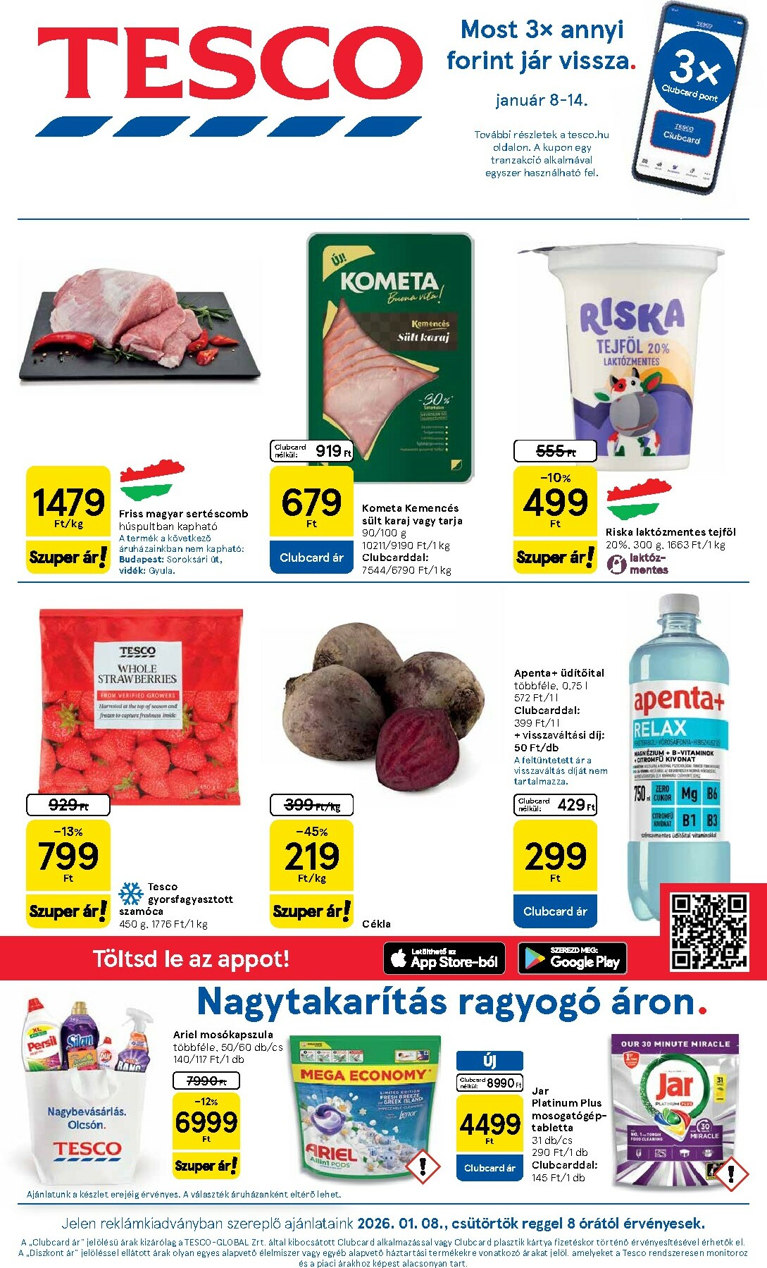 Tesco akciós újság, érvényes 01.08. - 01.14.