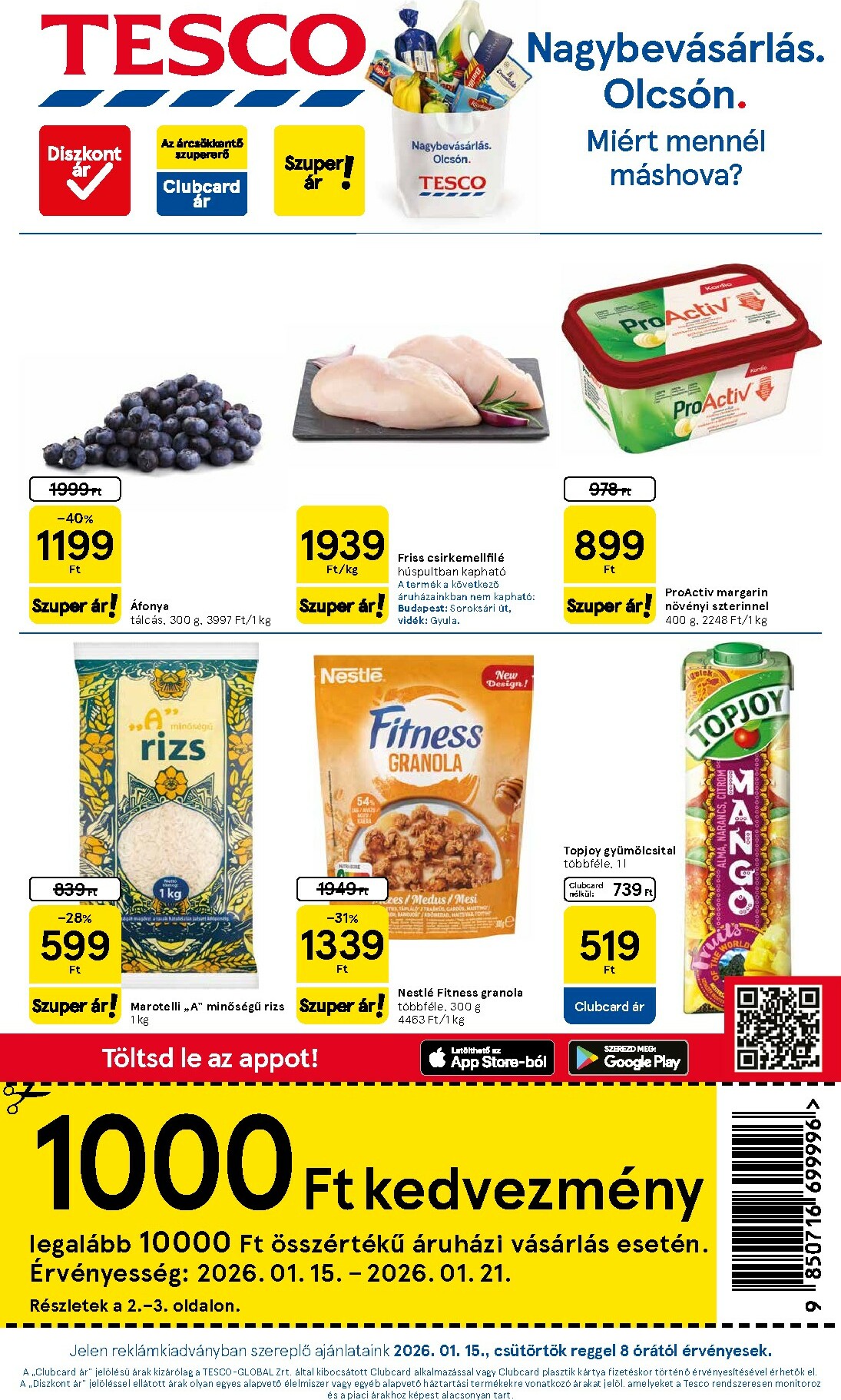Tesco akciós újság, érvényes 01.15. - 01.21.
