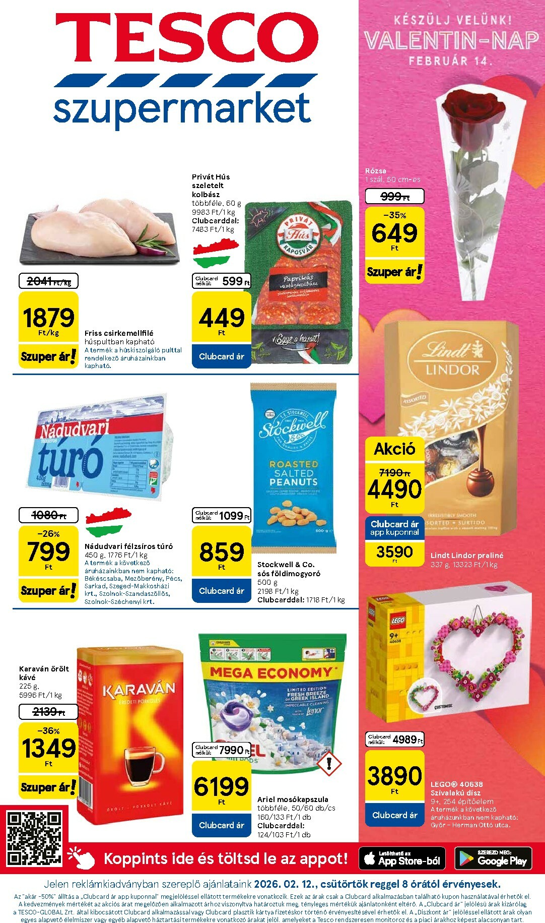 Tesco szupermarket akciós újság, érvényes 2026.02.12. - 2026.02.18.