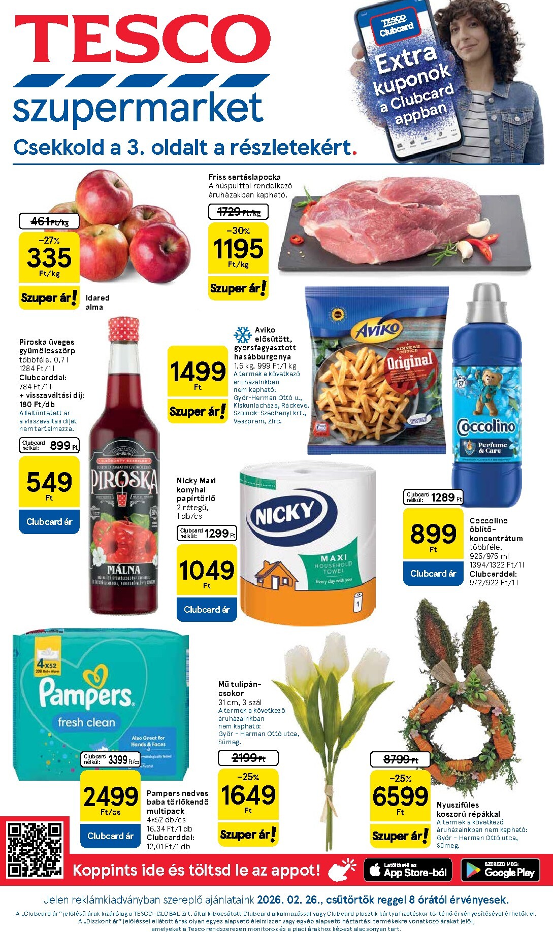 Tesco szupermarket akciós újság, érvényes 2026.02.26. - 2026.03.04.
