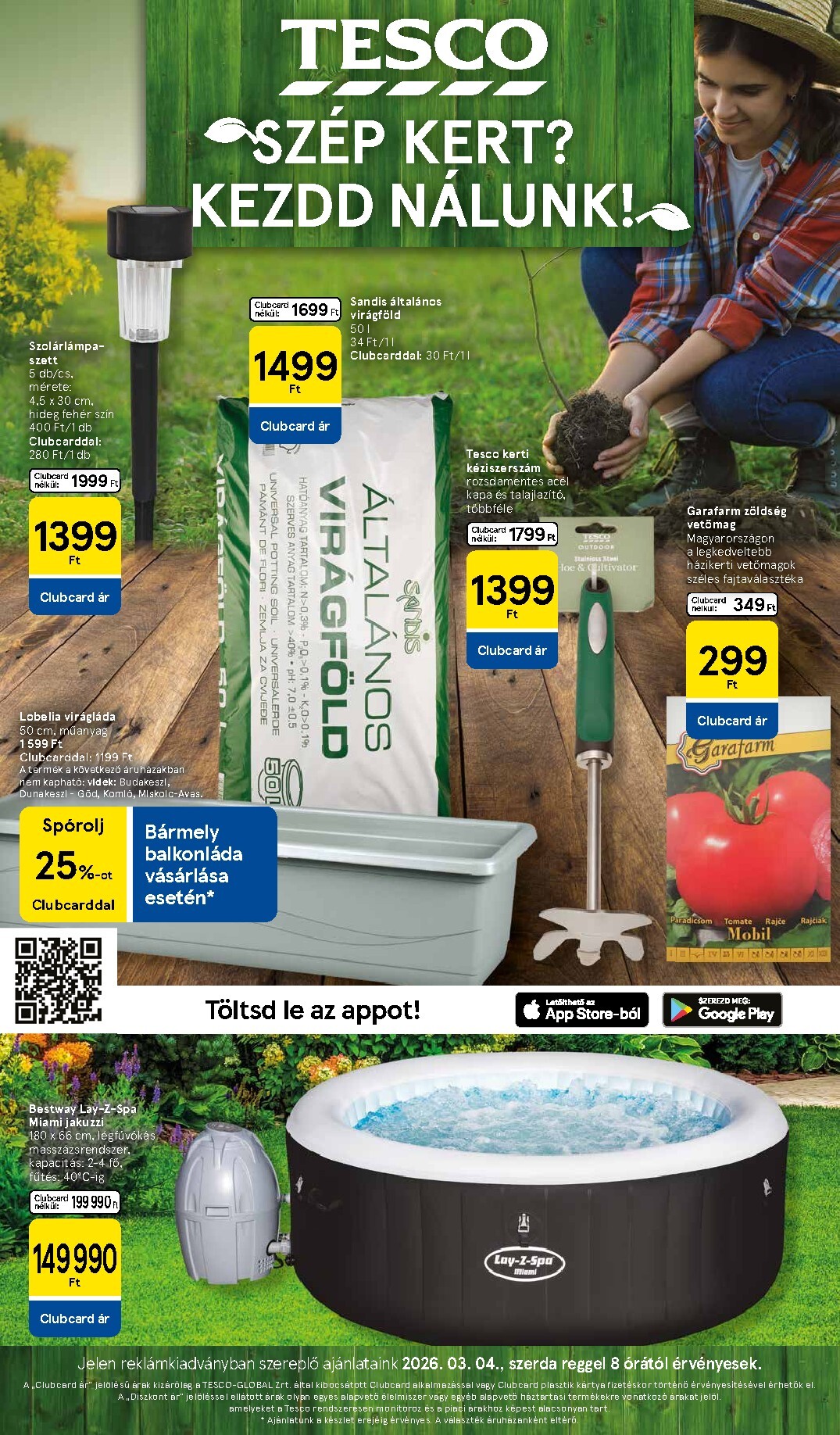 Tesco - Szép kert akciós újság, érvényes 2026.03.04. - 2026.04.07.