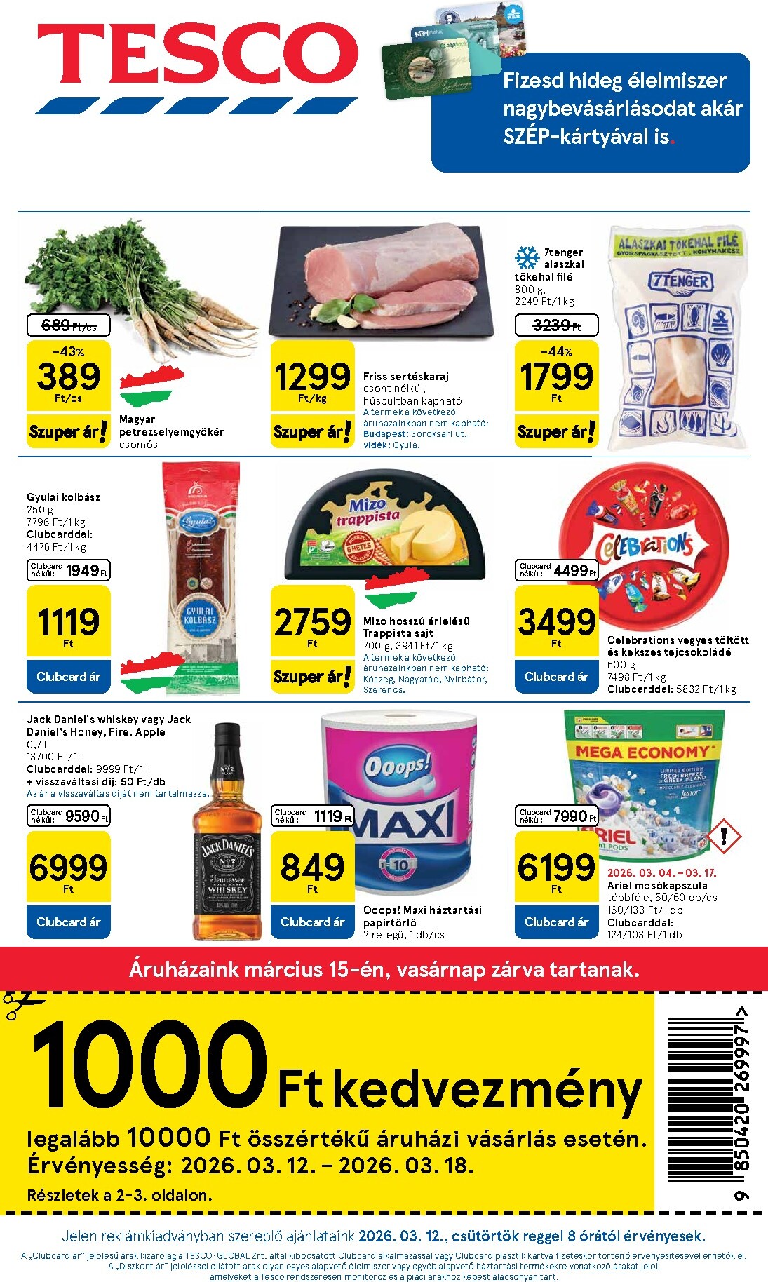 Tesco akciós újság, érvényes 2026.03.12. - 2026.03.18.