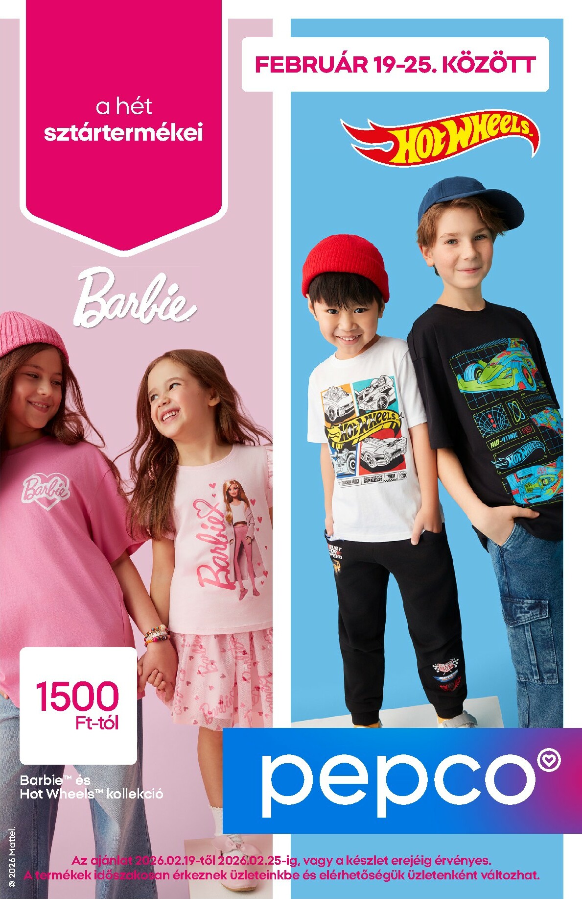 Pepco - Barbie és Hot Wheels akciós újság, érvényes 2026.02.19. - 2026.02.25.