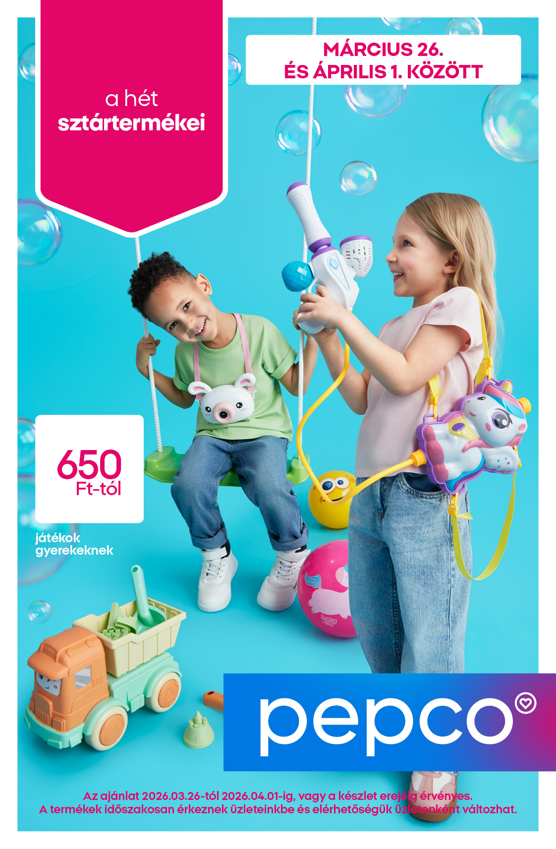 Pepco - Játékok gyerekeknek akciós újság, érvényes 2026.03.26. - 2026.04.01.