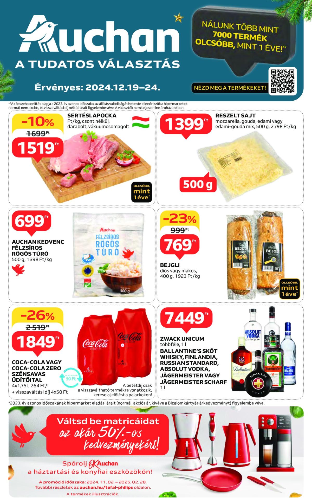 Auchan akciós újság, érvényes 12.19. - 12.24.