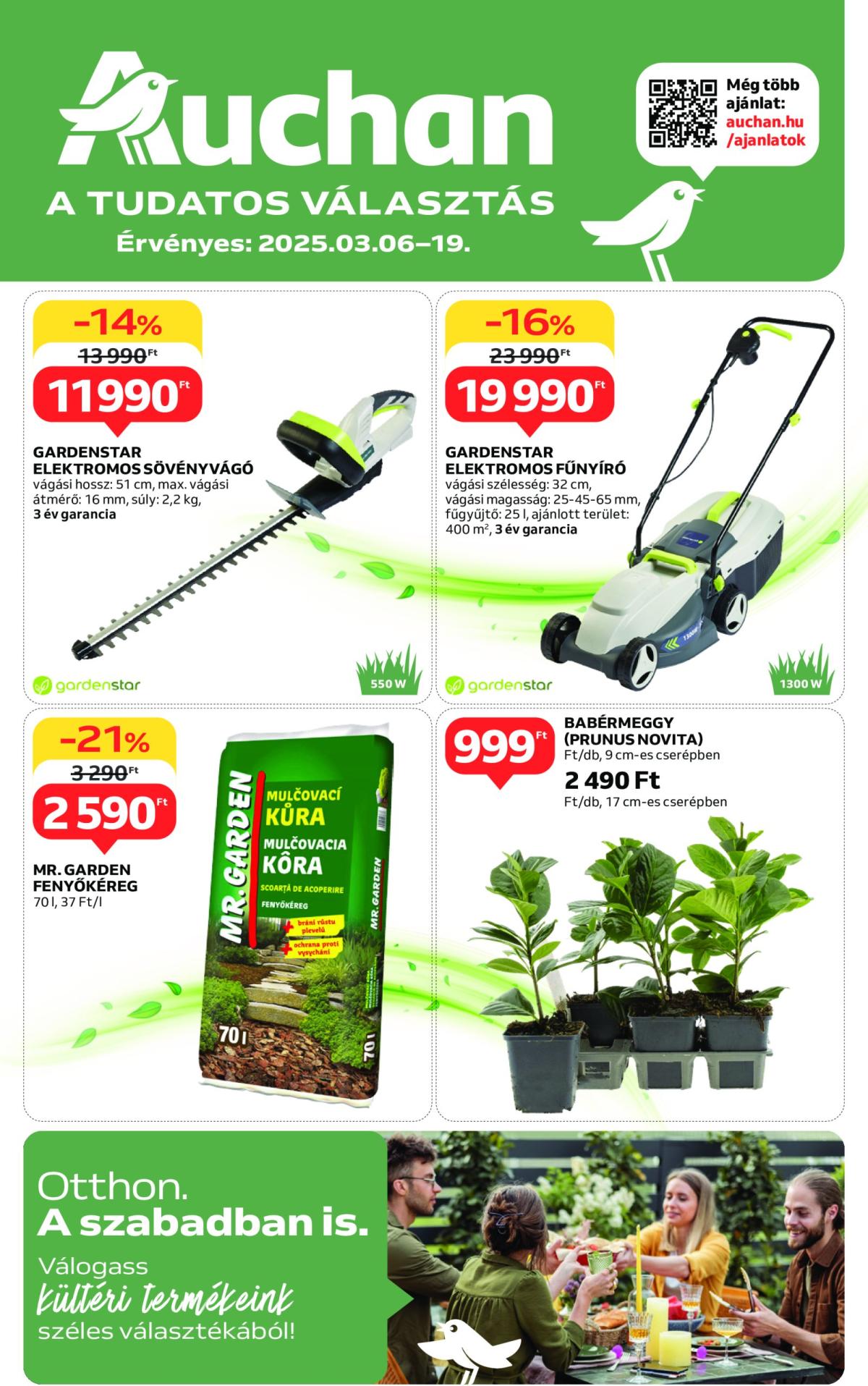 Auchan - Kültéri ajánlataink akciós újság, érvényes 03.06. - 03.19.