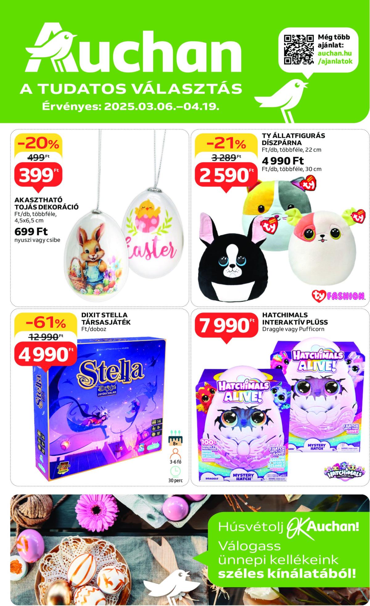 Auchan - Húsvéti kellékek akciós újság, érvényes 03.06. - 04.19.