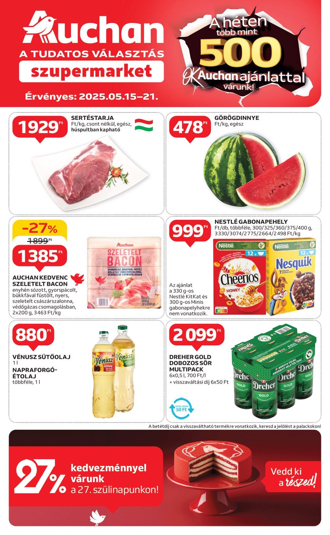 Auchan szupermarket akciós újság, érvényes 05.15. - 05.21.